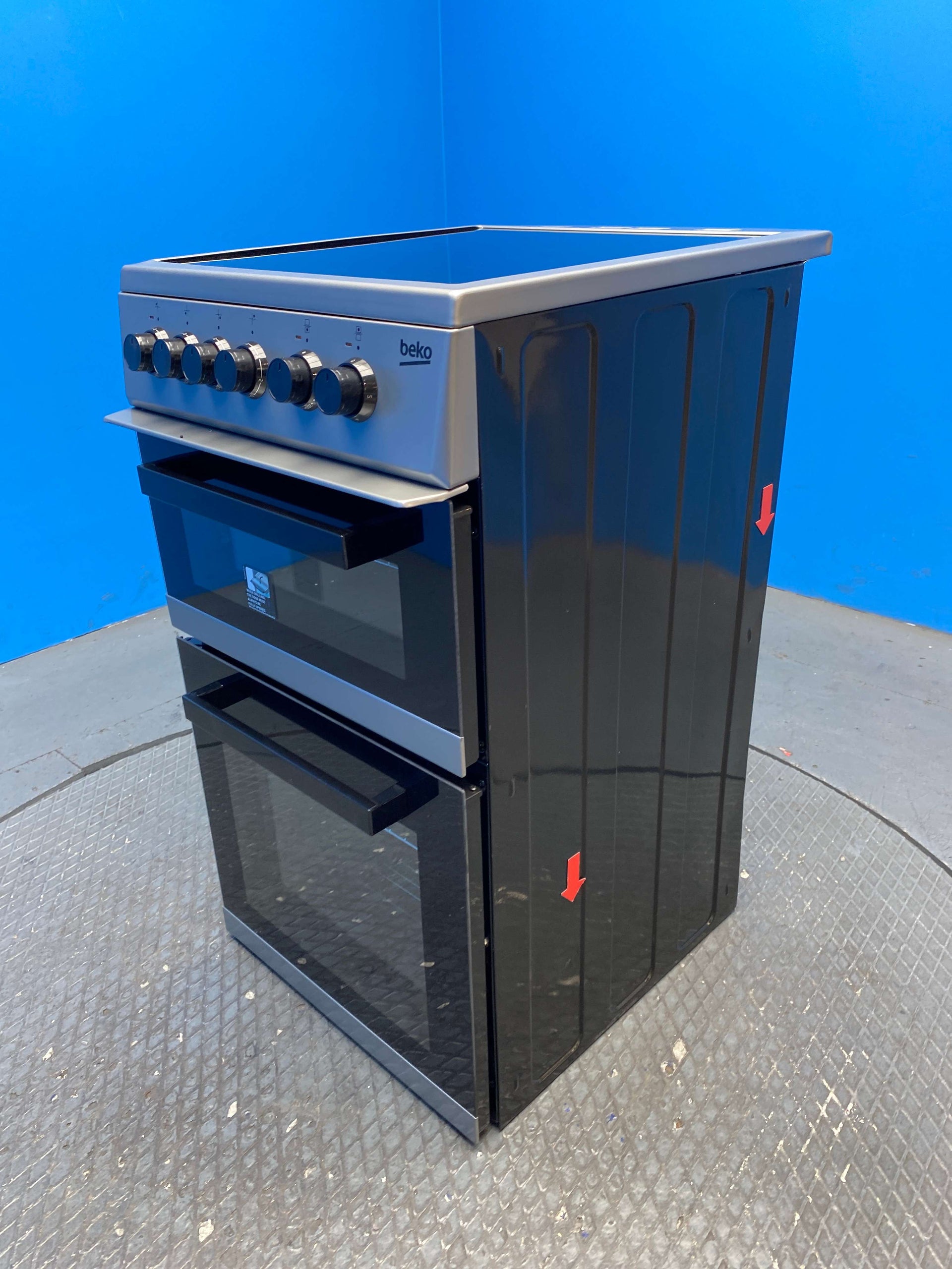 Beko KDC5422AS 50cm Twin Cavity Electric Cooker