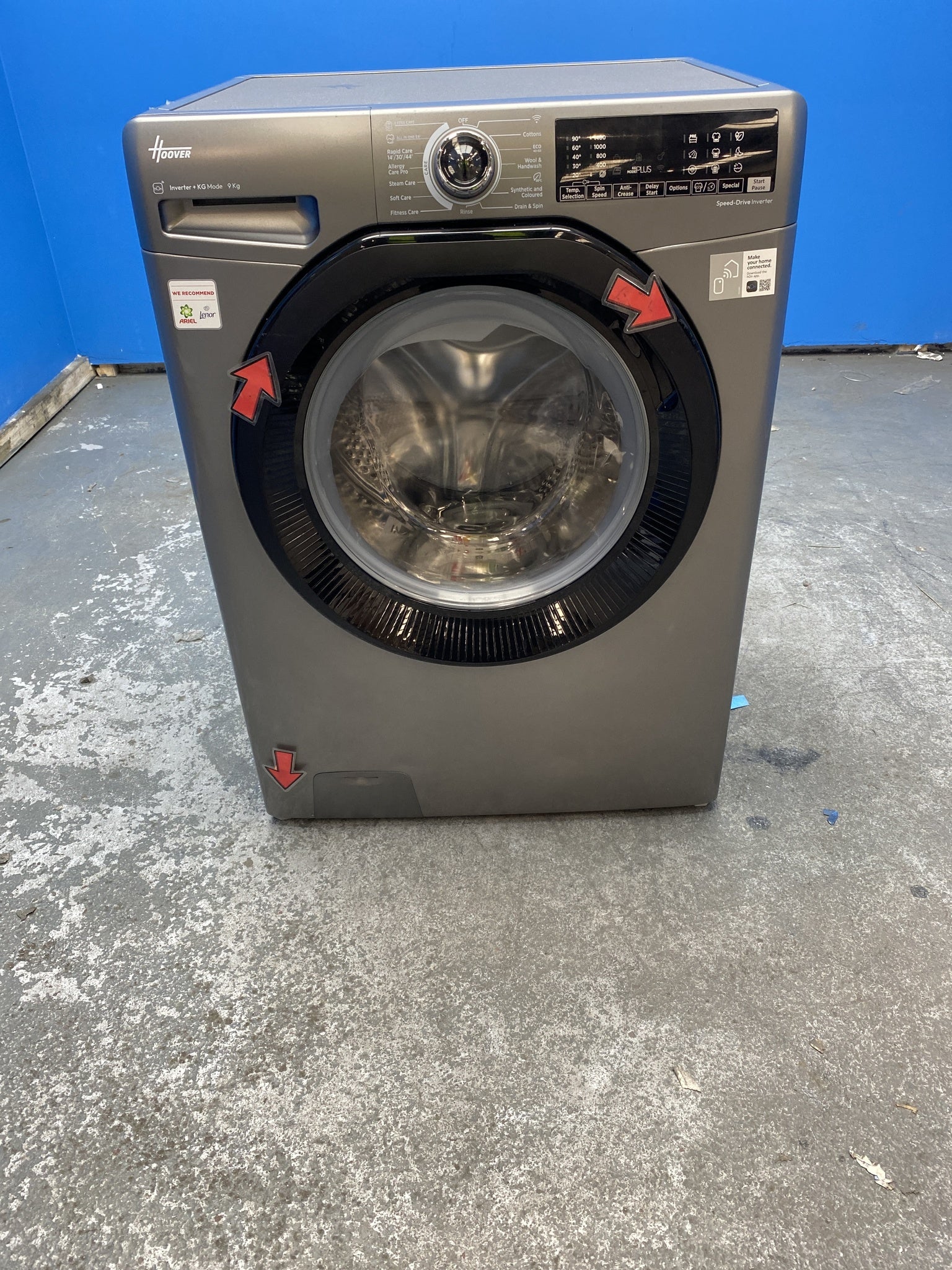 #GRC-156-068 - Hoover H3WPS496TAMBR680 9kg 1400 Spin Washing Machine