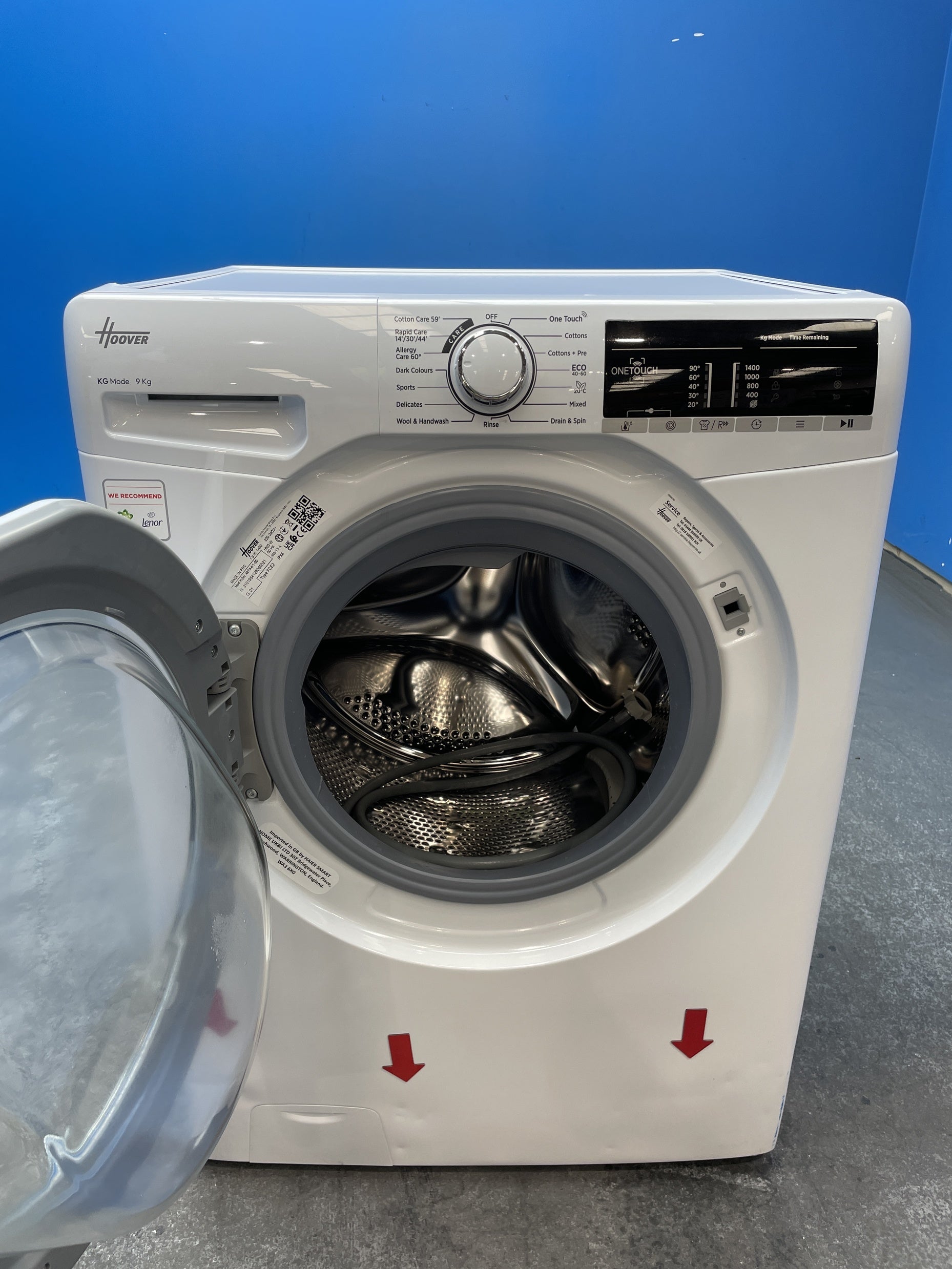 #GRC-160-337 - Hoover H-WASH 300 LITE H3W 49TA4 9kg 1400 Spin Washing Machine