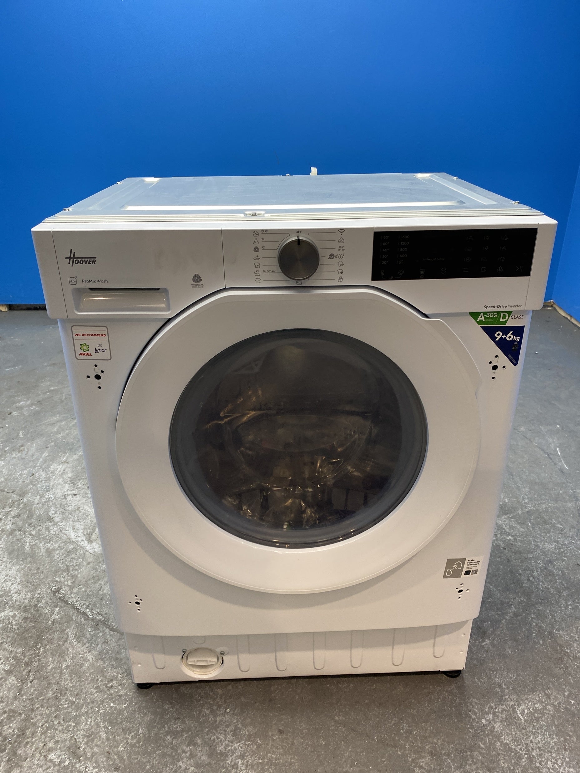 #GRC-153-983 - Hoover BH4S696M6D9-80 9/6kg 1600rpm Integrated Washer Dryer