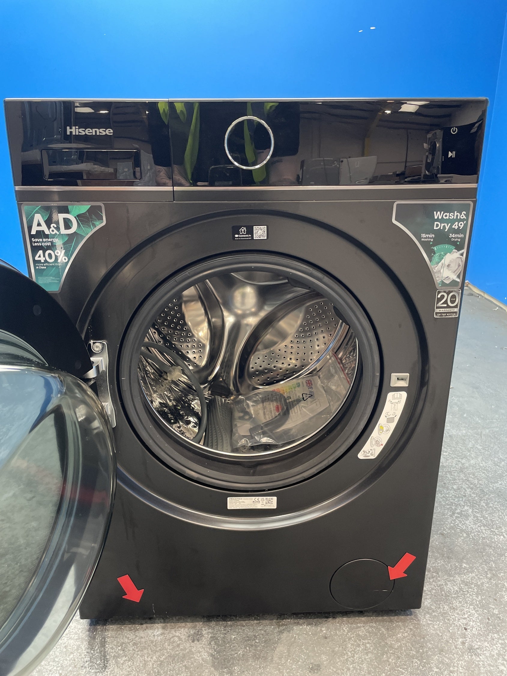 #GRC-158-047 - Hisense 5i KitchenFit Series WD5I1245BBR 12/8kg 1400rpm Washer Dryer
