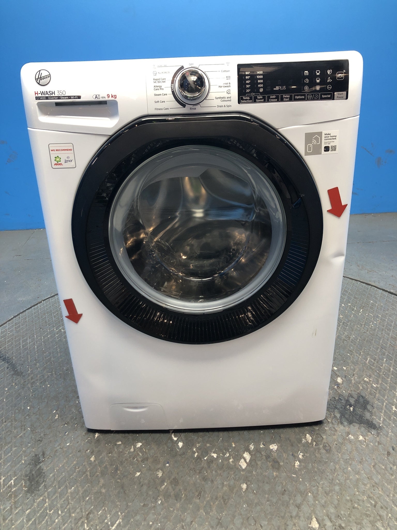 Hoover H3WPS496TAMB6 9kg 1400 Spin Washing Machine