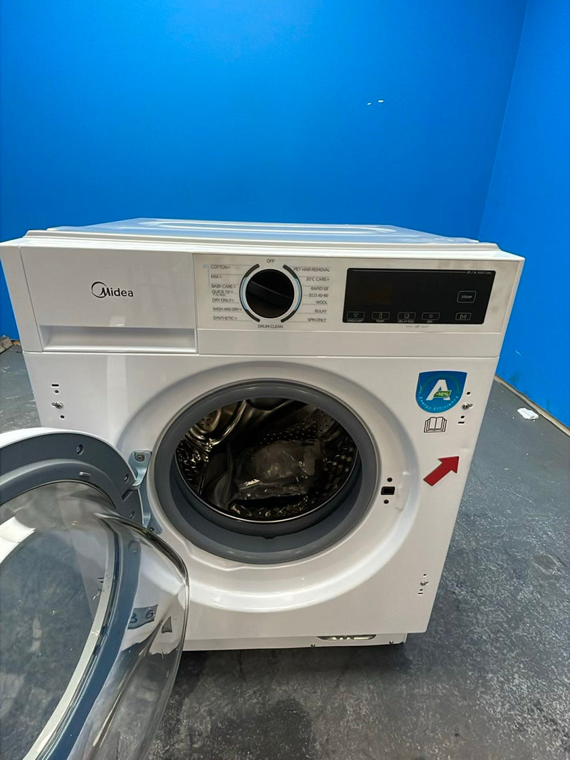 #GRC-162-426 - Midea MFA06D80BA10/W Integrated 8/6kg 1400rpm Washer Dryer