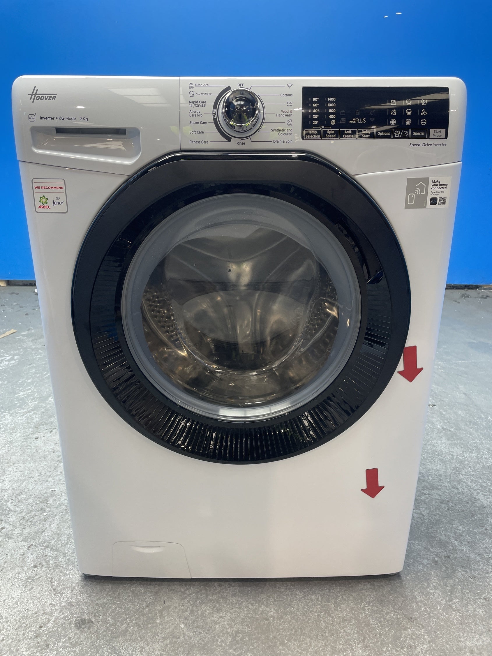 #GRC-158-346 - Hoover H3WPS496TAMB6 9kg 1400 Spin Washing Machine