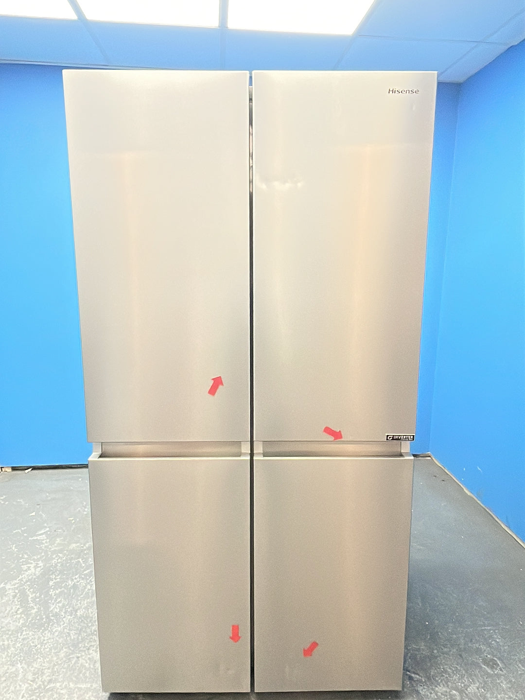 #GRC-163-589 - Hisense American Style Fridge Freezer – 609L, Stainless Steel, Total No Frost