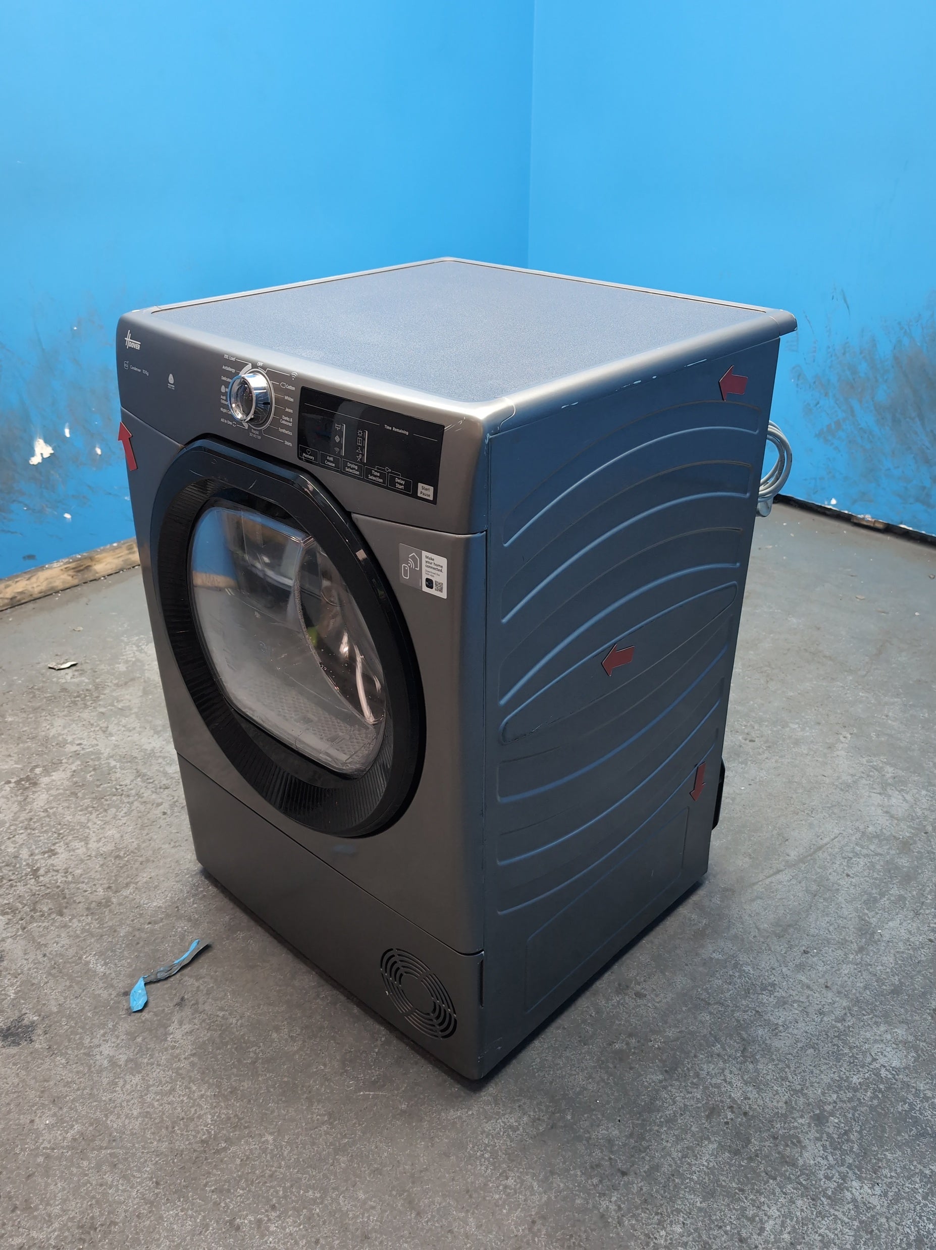 #GRC-163-688 - Hoover 10kg Condenser Tumble Dryer – WiFi Connected, Grey, B Energy Rating