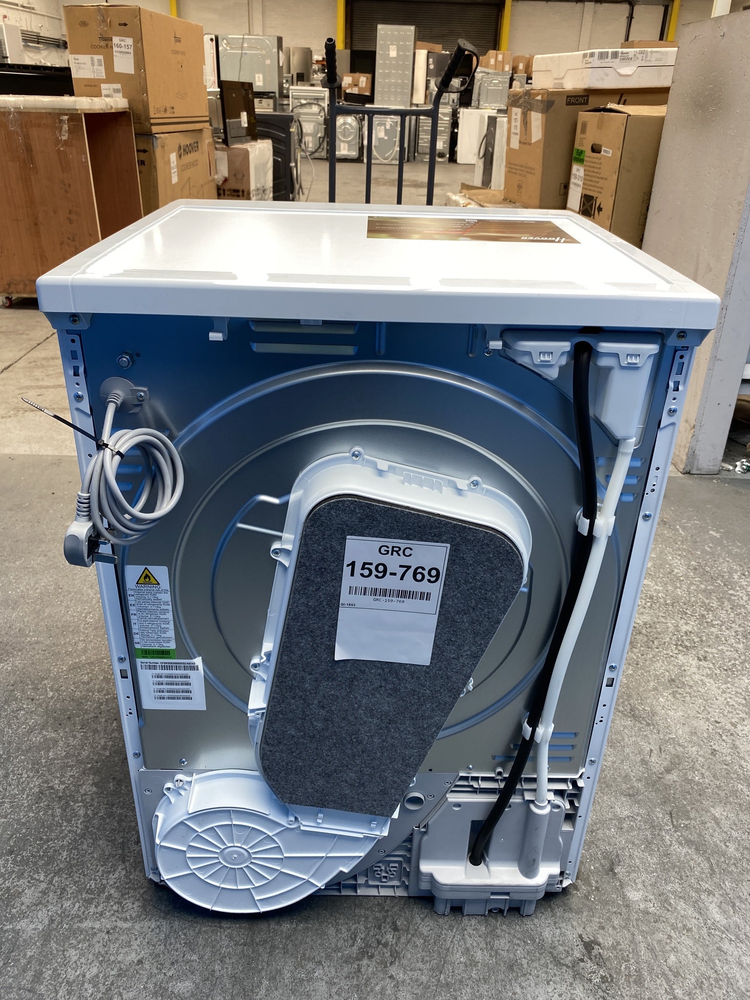 #GRC-159-769 - Hoover HBR 9N2BX-80 Pro Dry Series 3 9kg Heat Pump Tumble Dryer