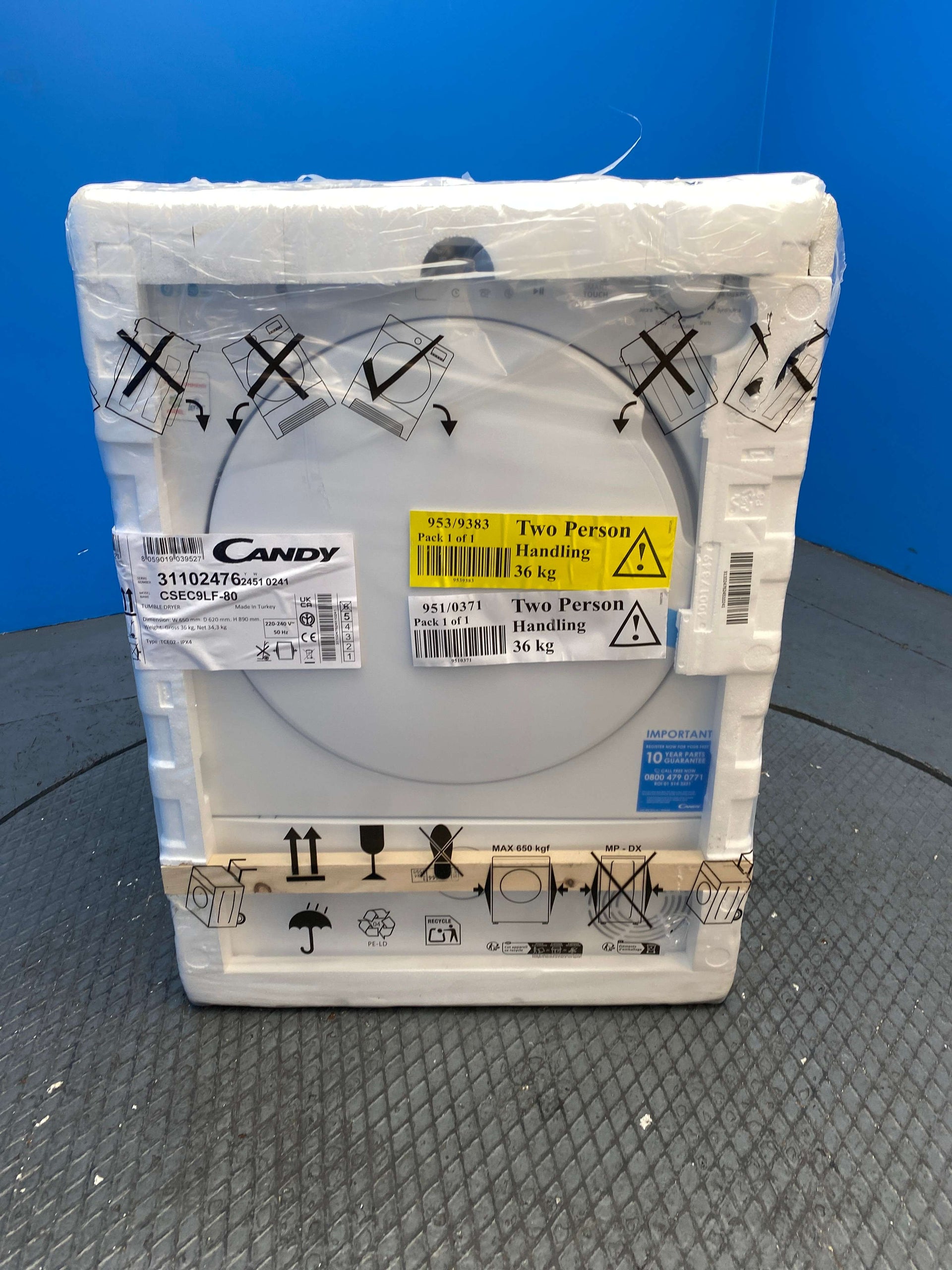 Candy CSEC9LF 9kg Condenser Tumble Dryer