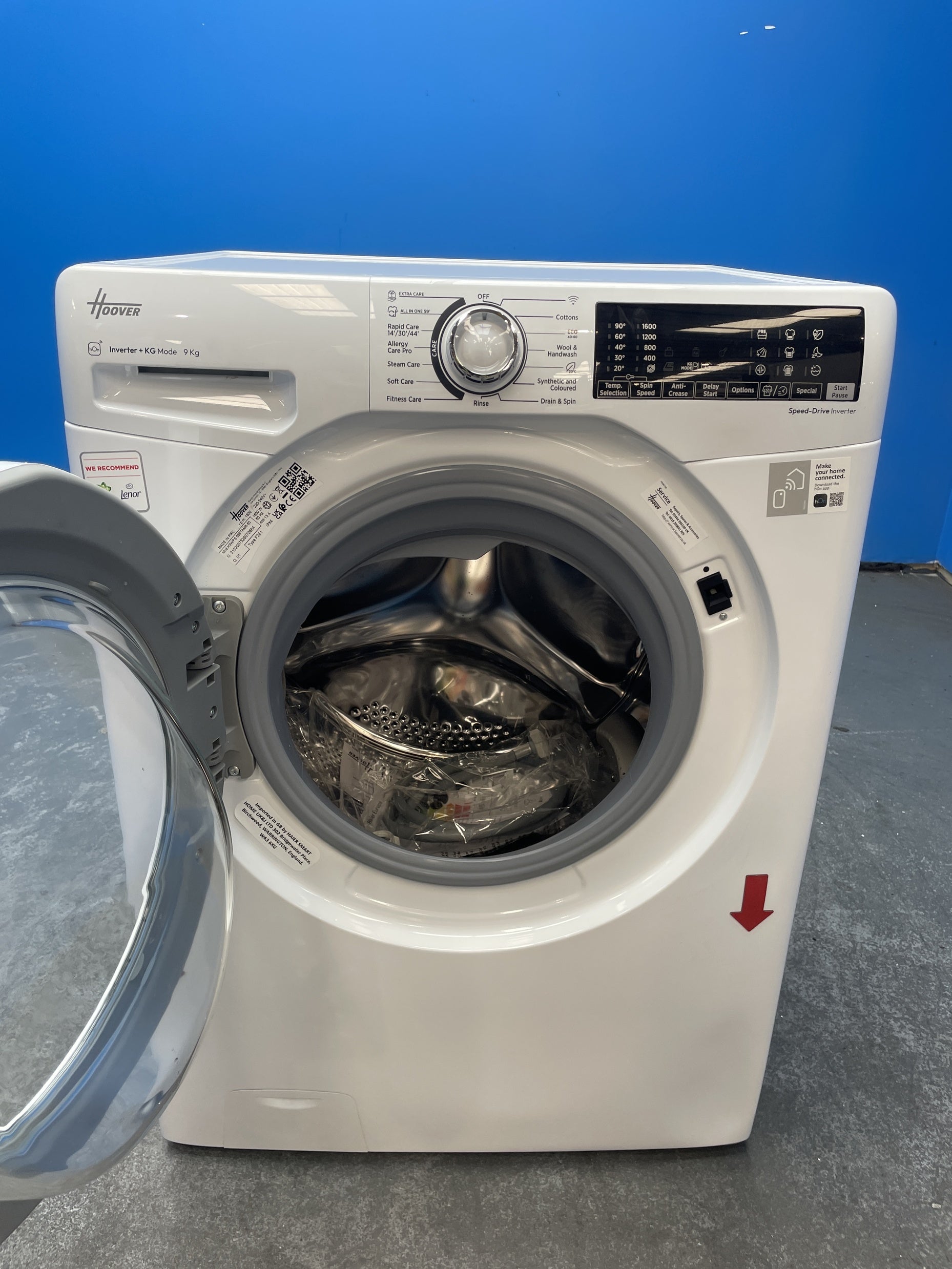 #GRC-159-999 - Hoover H-WASH 350 H3WPS696TAM6-80 9kg 1600rpm Washing Machine