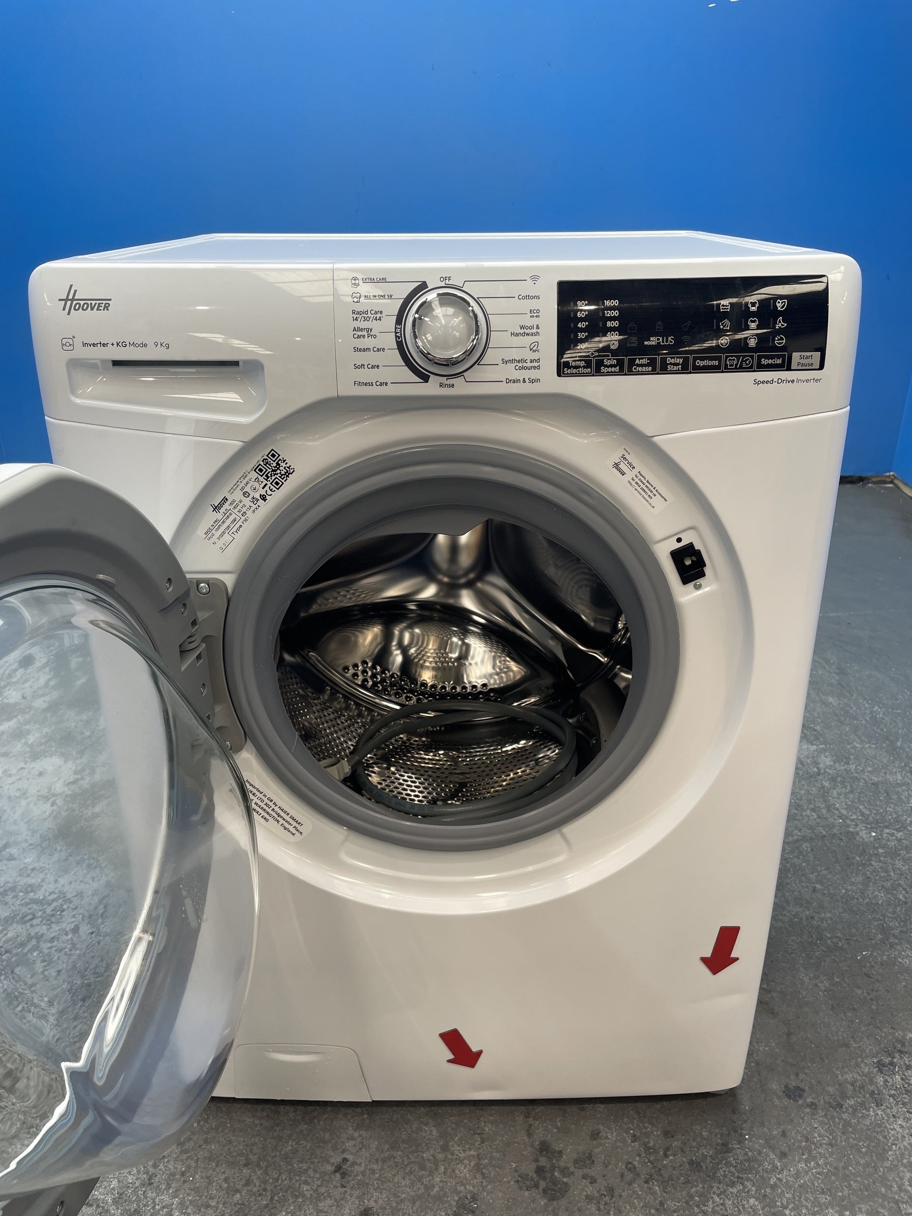 #GRC-160-271 - Hoover H-WASH 350 H3WPS 696TAM6-80 9kg 1600rpm Washing Machine