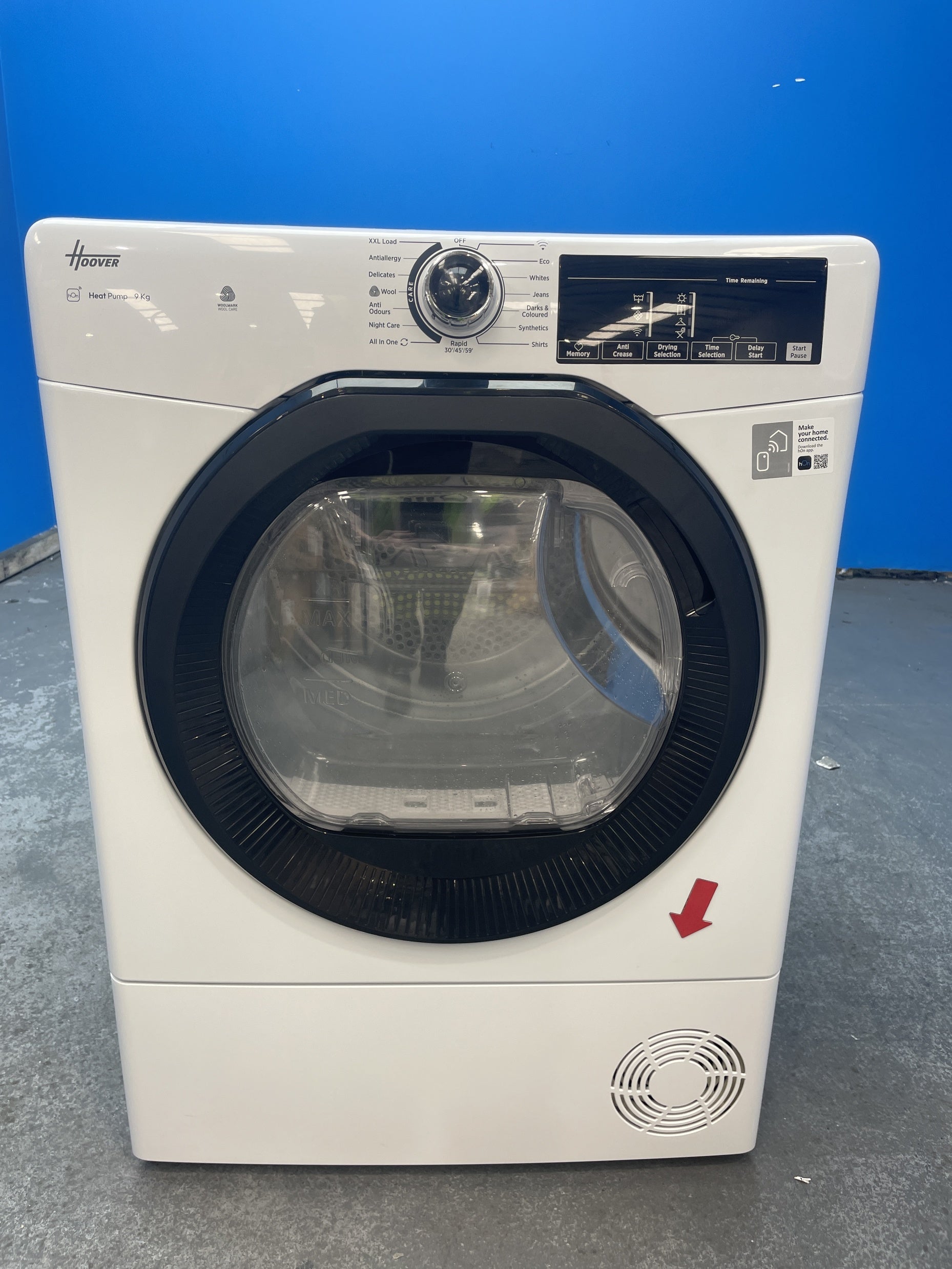 #GRC-160-128 - Hoover H-DRY 350 HRE H9N2TBE-80 9kg Heat Pump Tumble Dryer