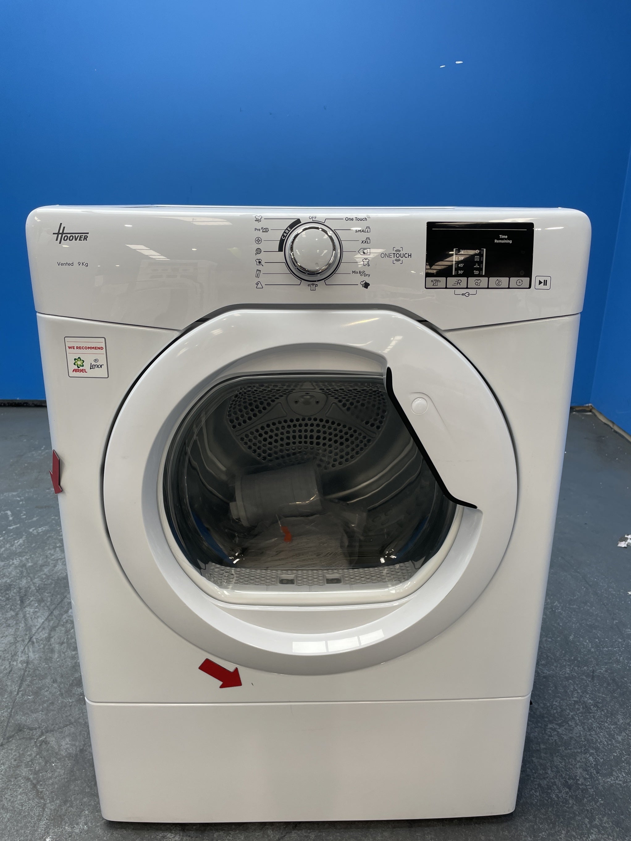 #GRC-160-347 - Hoover HLE V9DG-80 9kg Vented Tumble Dryer