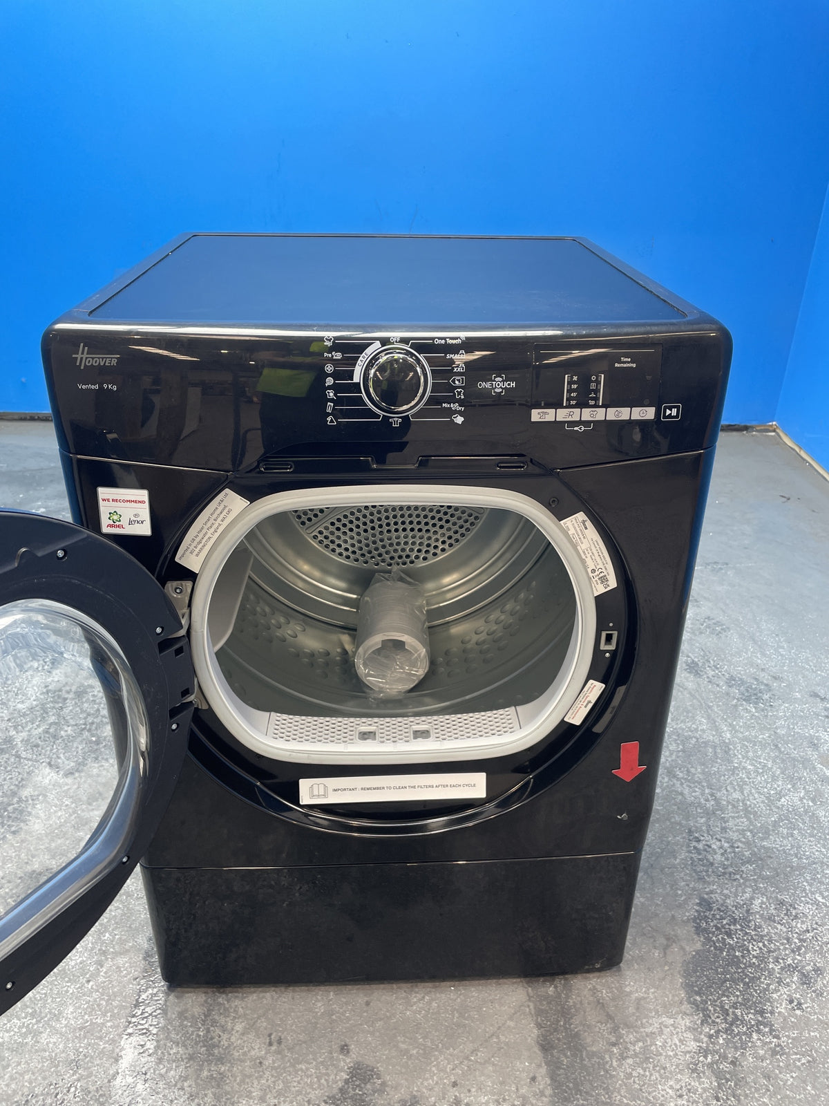 #GRC-163-384 - Hoover H-DRY 300 9kg Vented Tumble Dryer – NFC Connectivity, Black