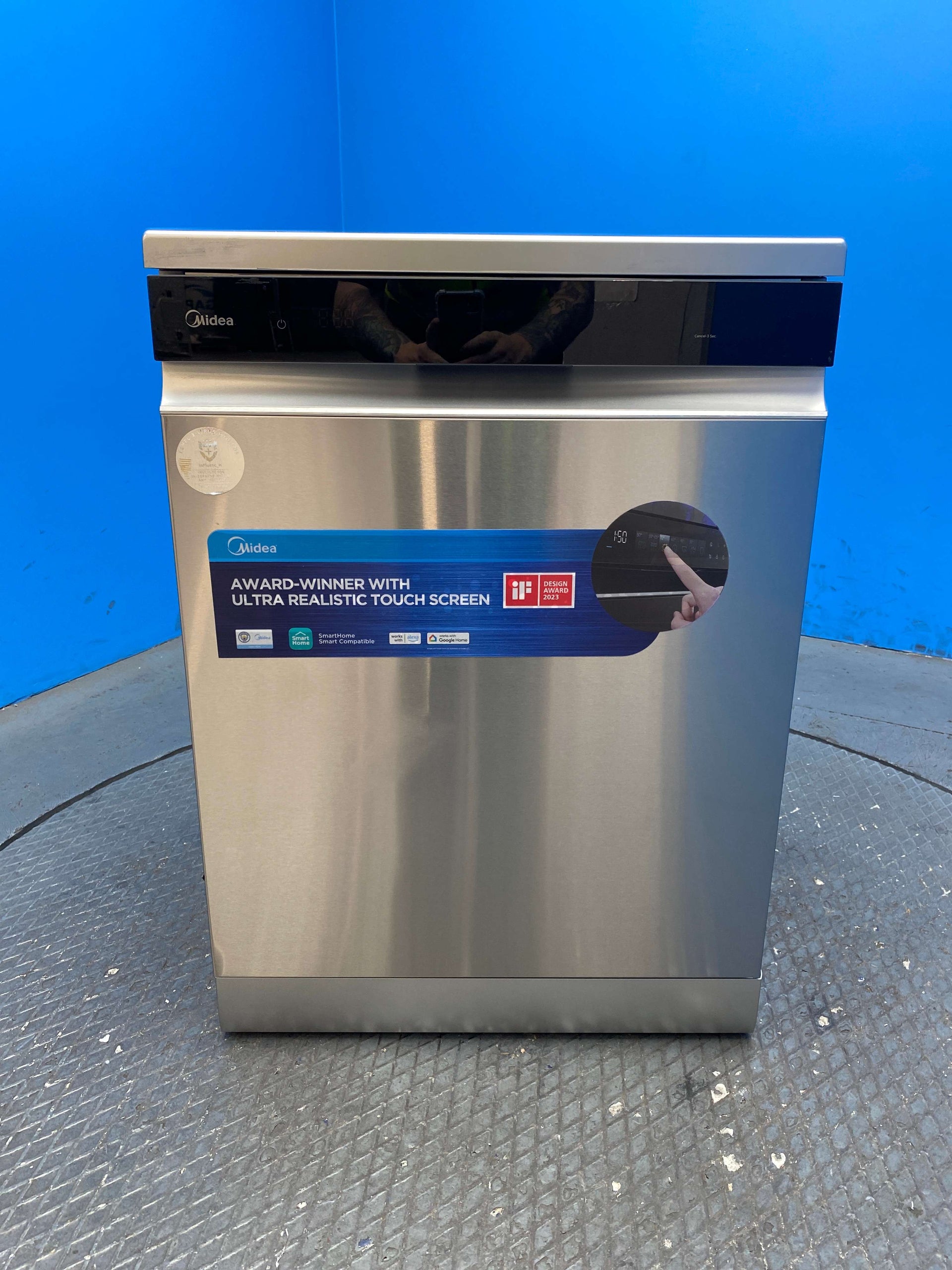 Midea MDWEF1433GSS 14 Place Wi-Fi Dishwasher