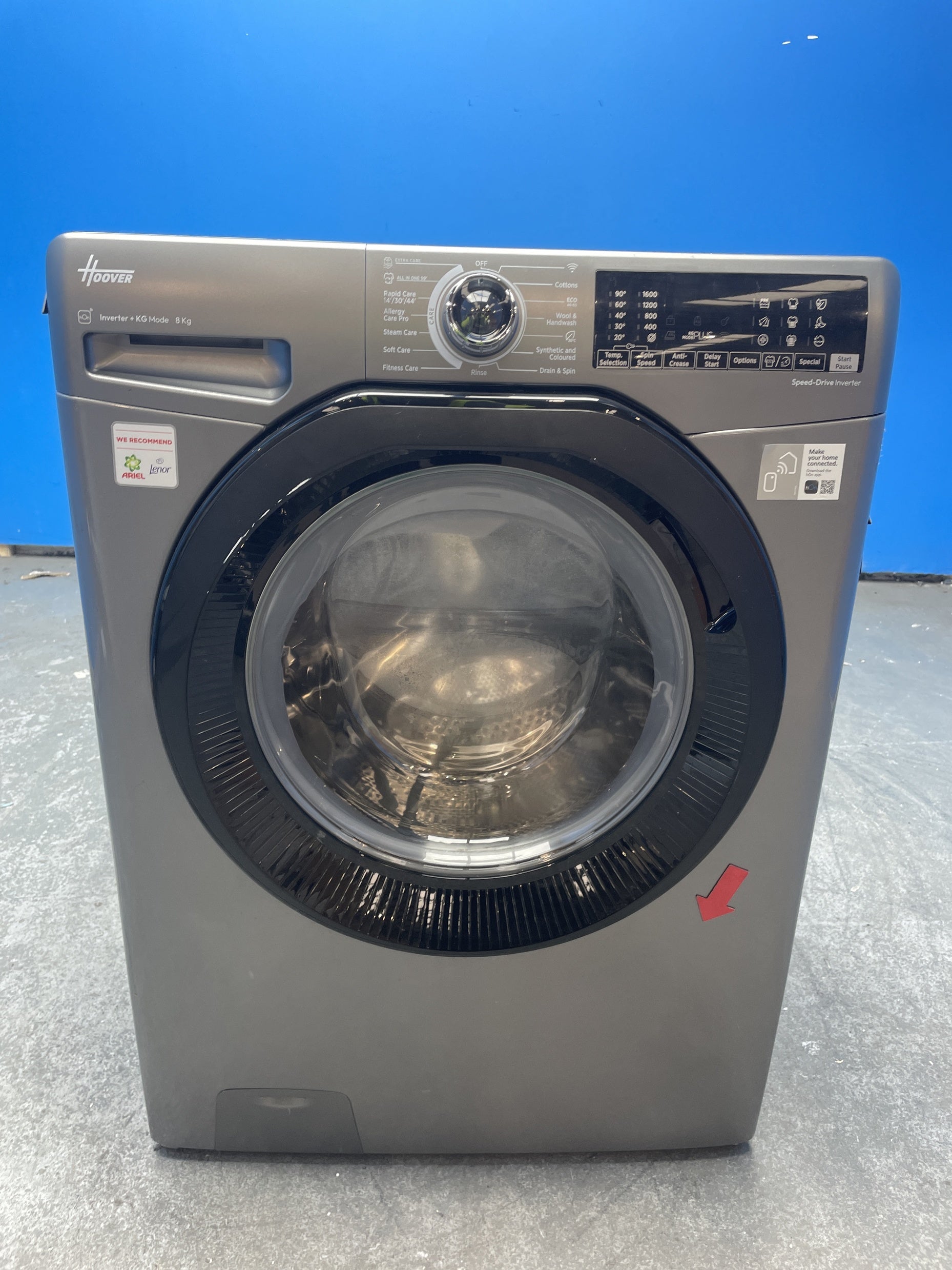 #GRC-159-595 - Hoover H-WASH 350 H3WPS686TAMBR-80 8kg 1600rpm Wi-Fi Washing Machine