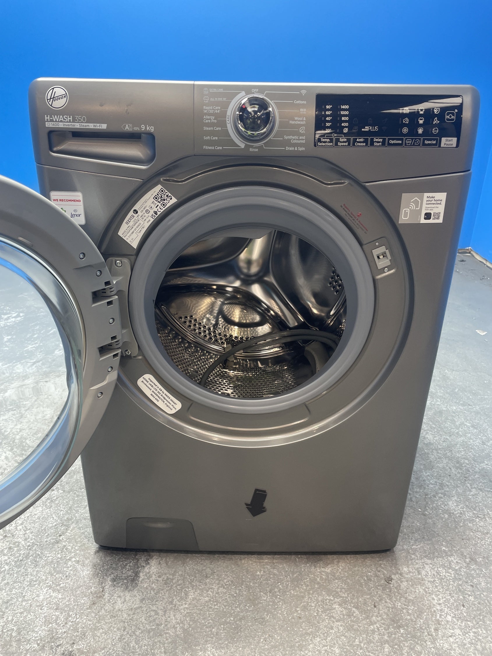 #GRC-146-294 - Hoover H3WPS496TMRR6 9kg 1400 Spin Washing Machine