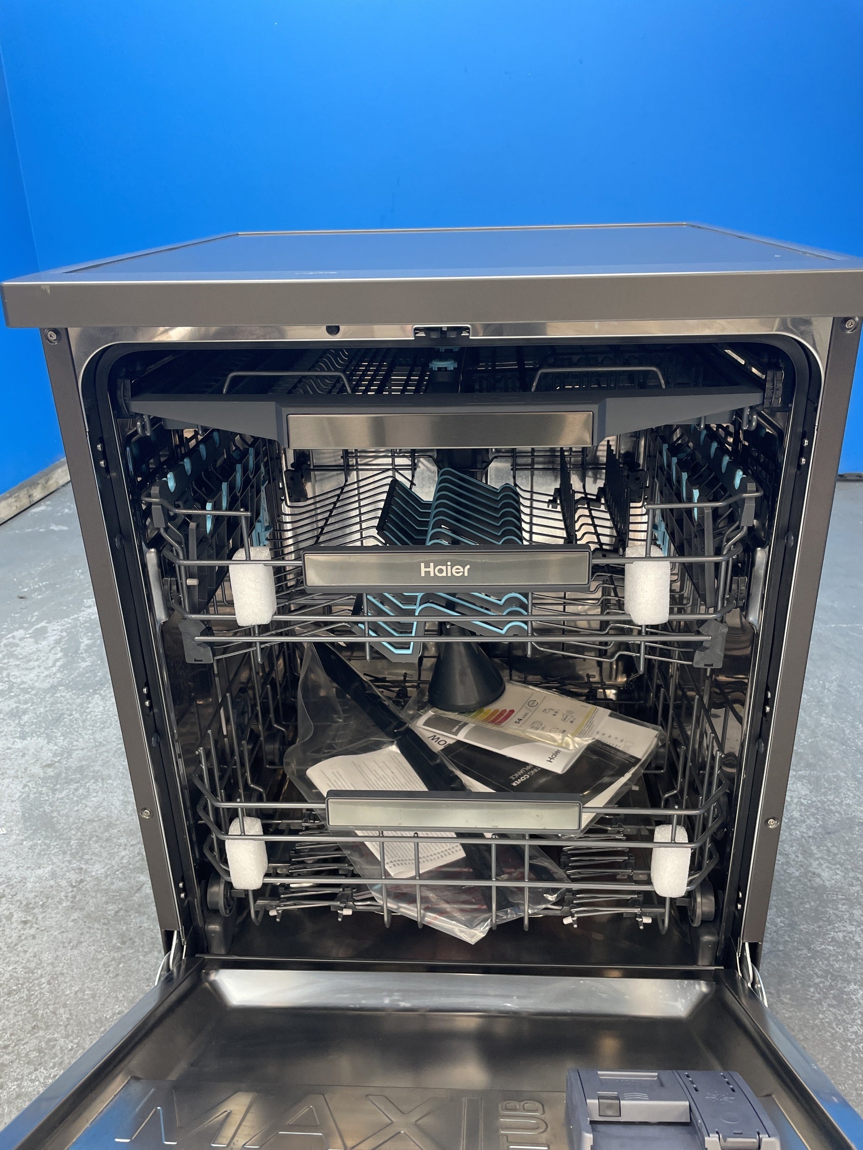 #GRC-162-553 - Haier 60cm Dishwasher – 14 Place Settings, WiFi Connected, A Rated, Grey