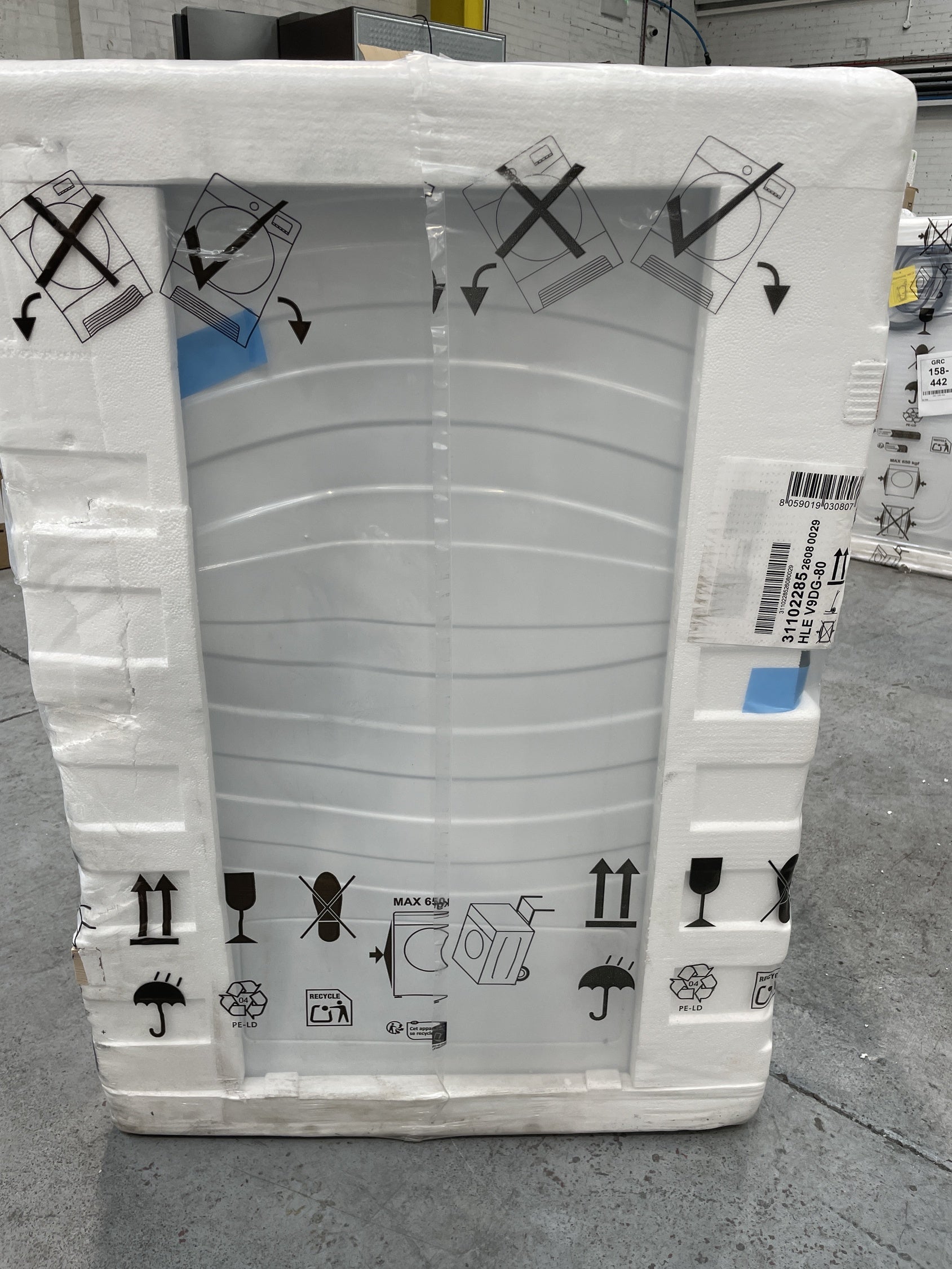 #GRC-158-460 - Hoover HLE V9DG-80 9kg Vented Tumble Dryer