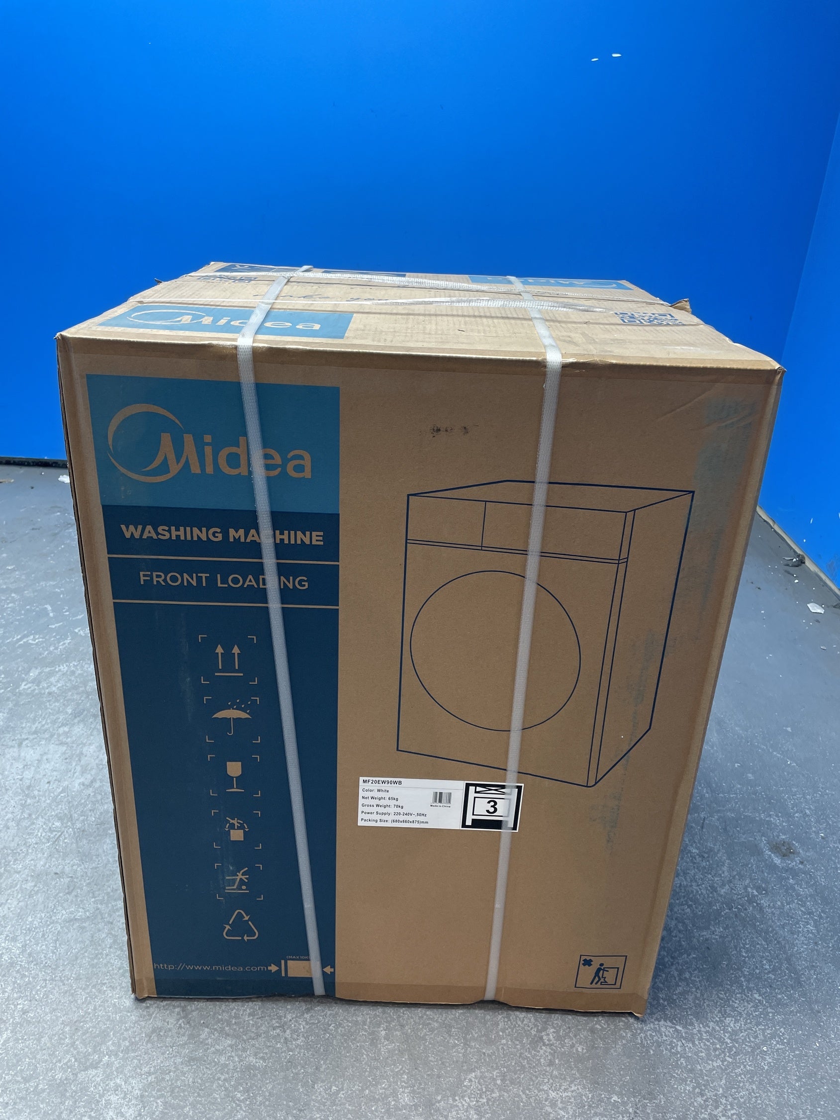#GRC-158-867 - Midea MF20EW90WB 9kg 1300rpm Wi-Fi Washing Machine