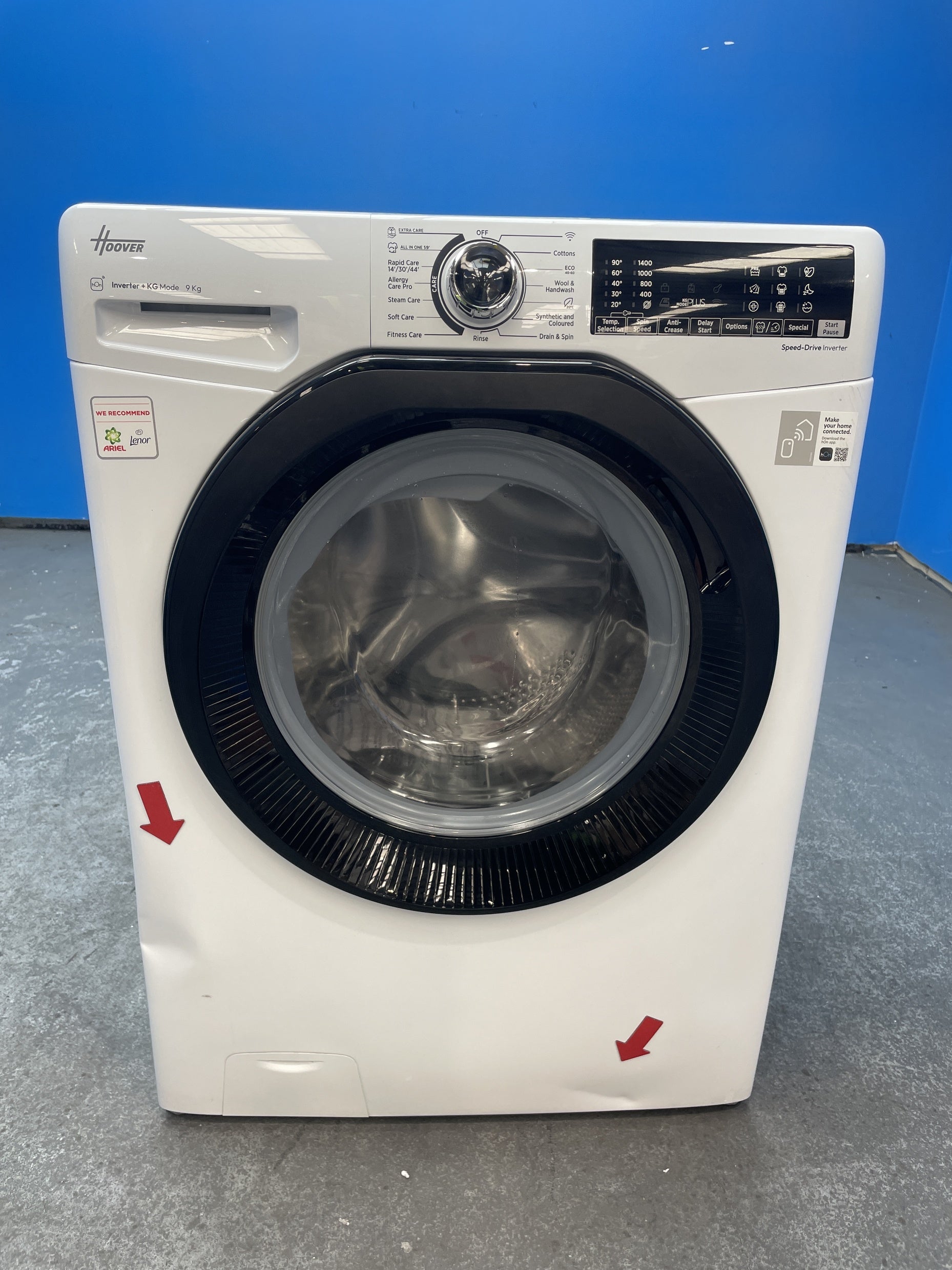 #GRC-159-754 - Hoover H3WPS496TAMB6 9kg 1400 Spin Washing Machine