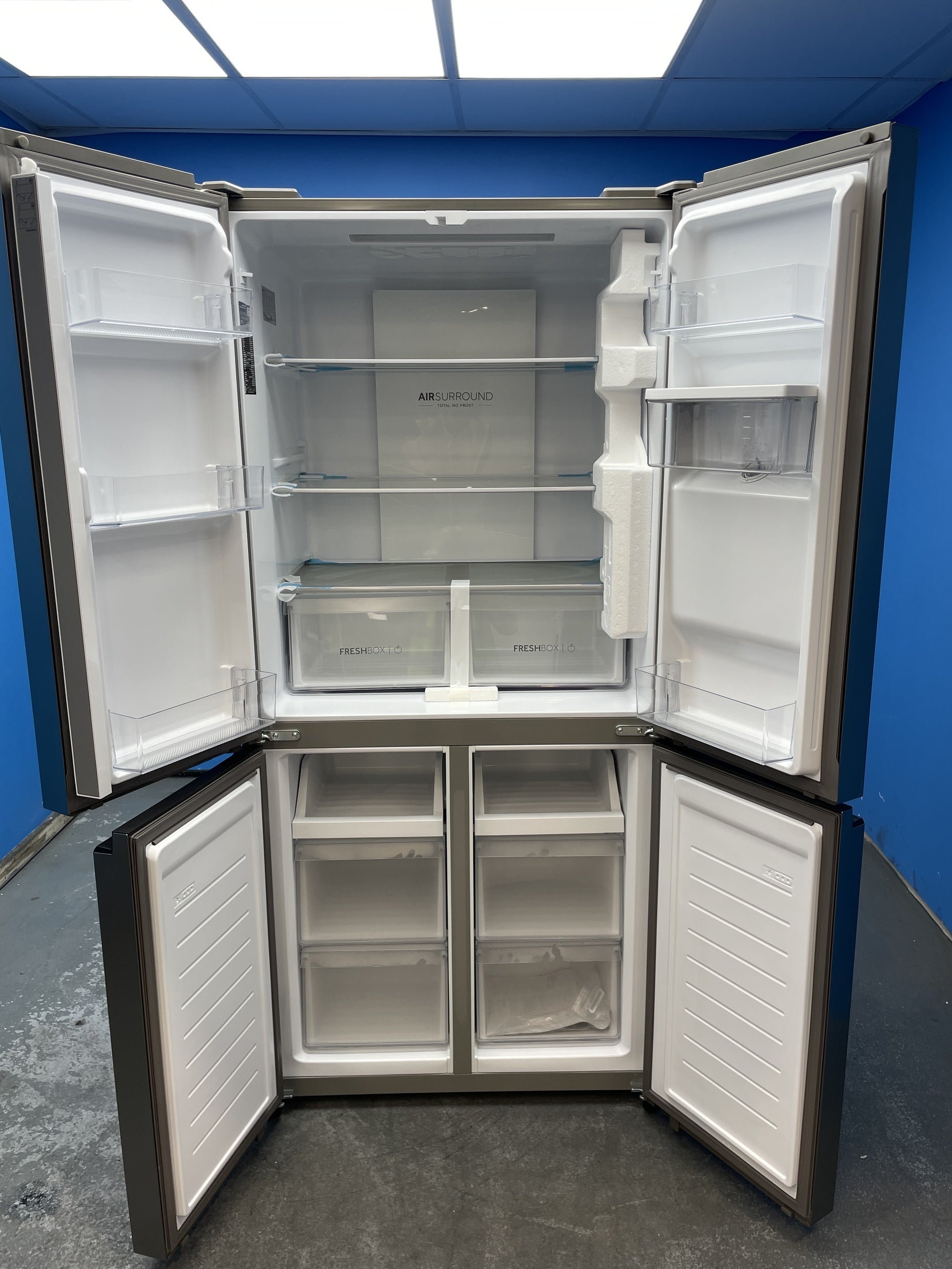 #GRC-160-648 - Haier HCR3818EWMM 4-Door Total No Frost Fridge Freezer