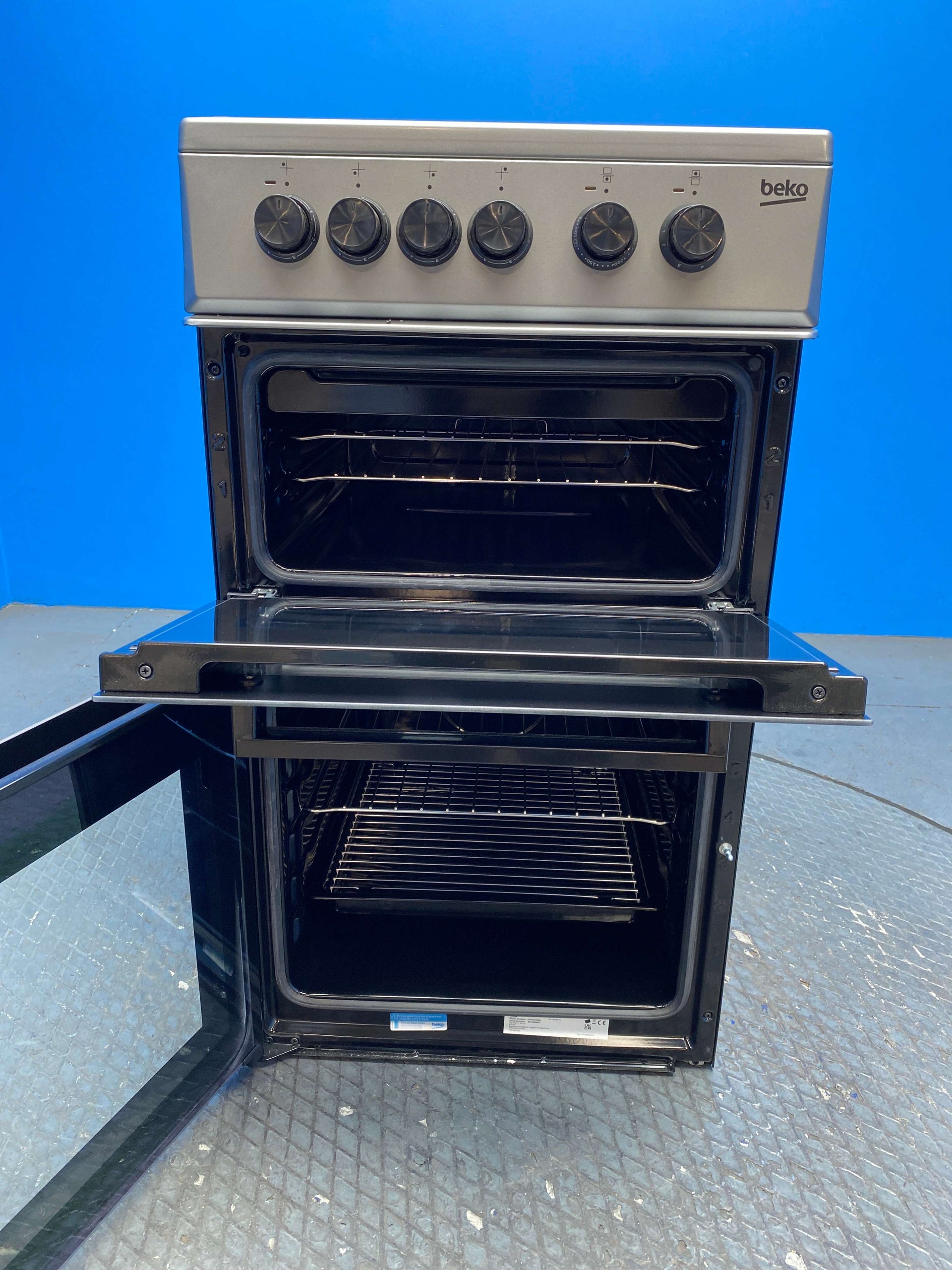 Beko KDC5422AS 50cm Twin Cavity Electric Cooker