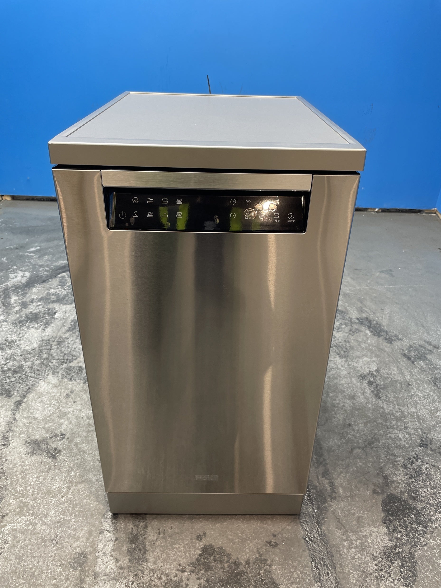 #GRC-163-473 - Haier I-Pro Shine 5 45cm Slimline Dishwasher – 11 Place Settings, WiFi Connected, Silver