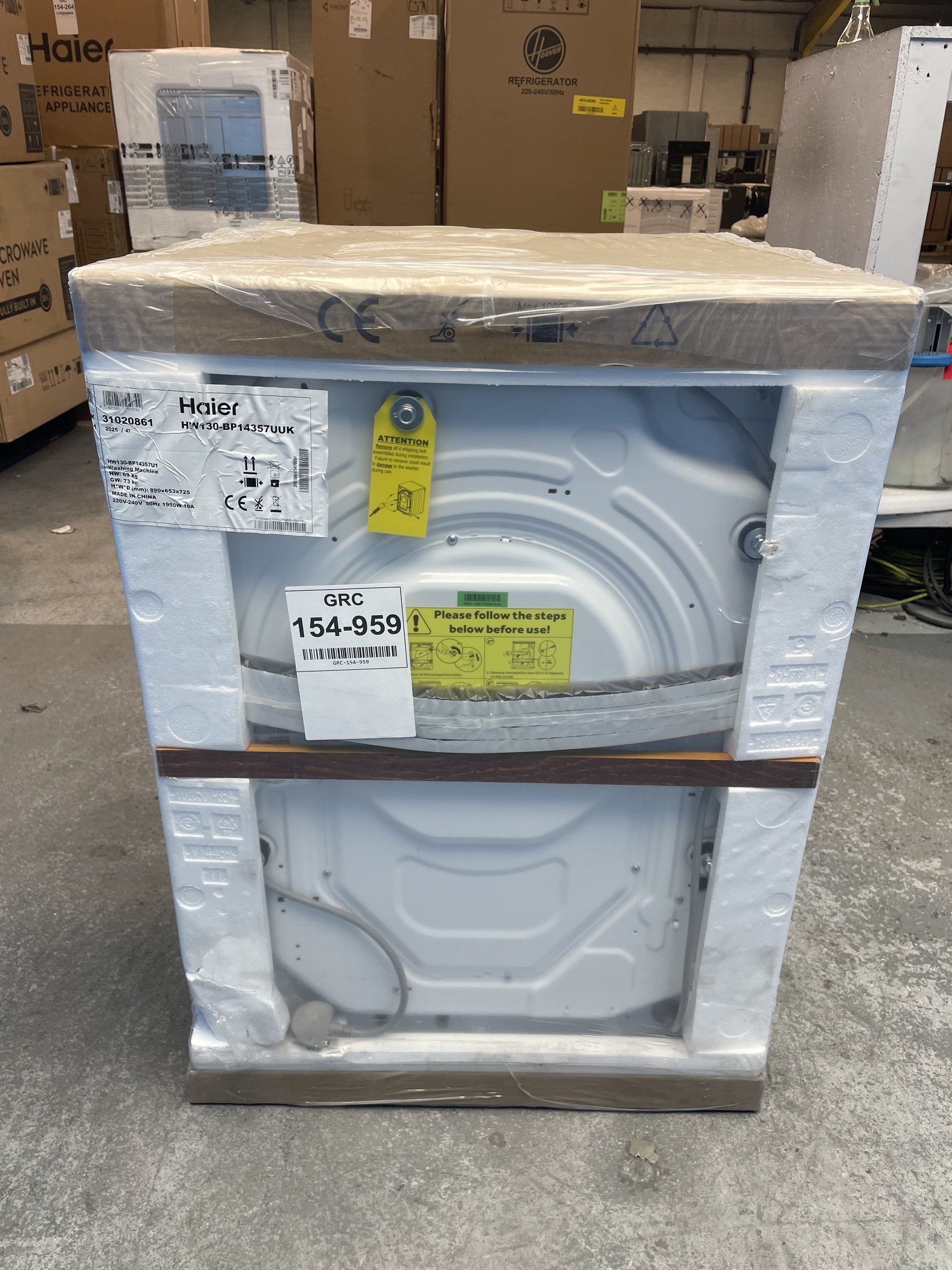 #GRC-154-959 - Haier HW130-BP14357U1 X Series 5 13kg 1400rpm Washing Machine