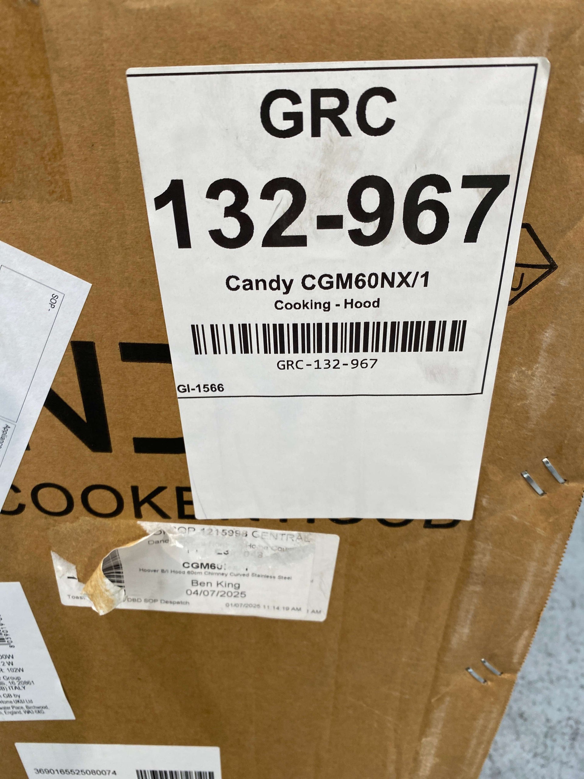Candy CGM60NX 60cm Chimney Cooker Hood