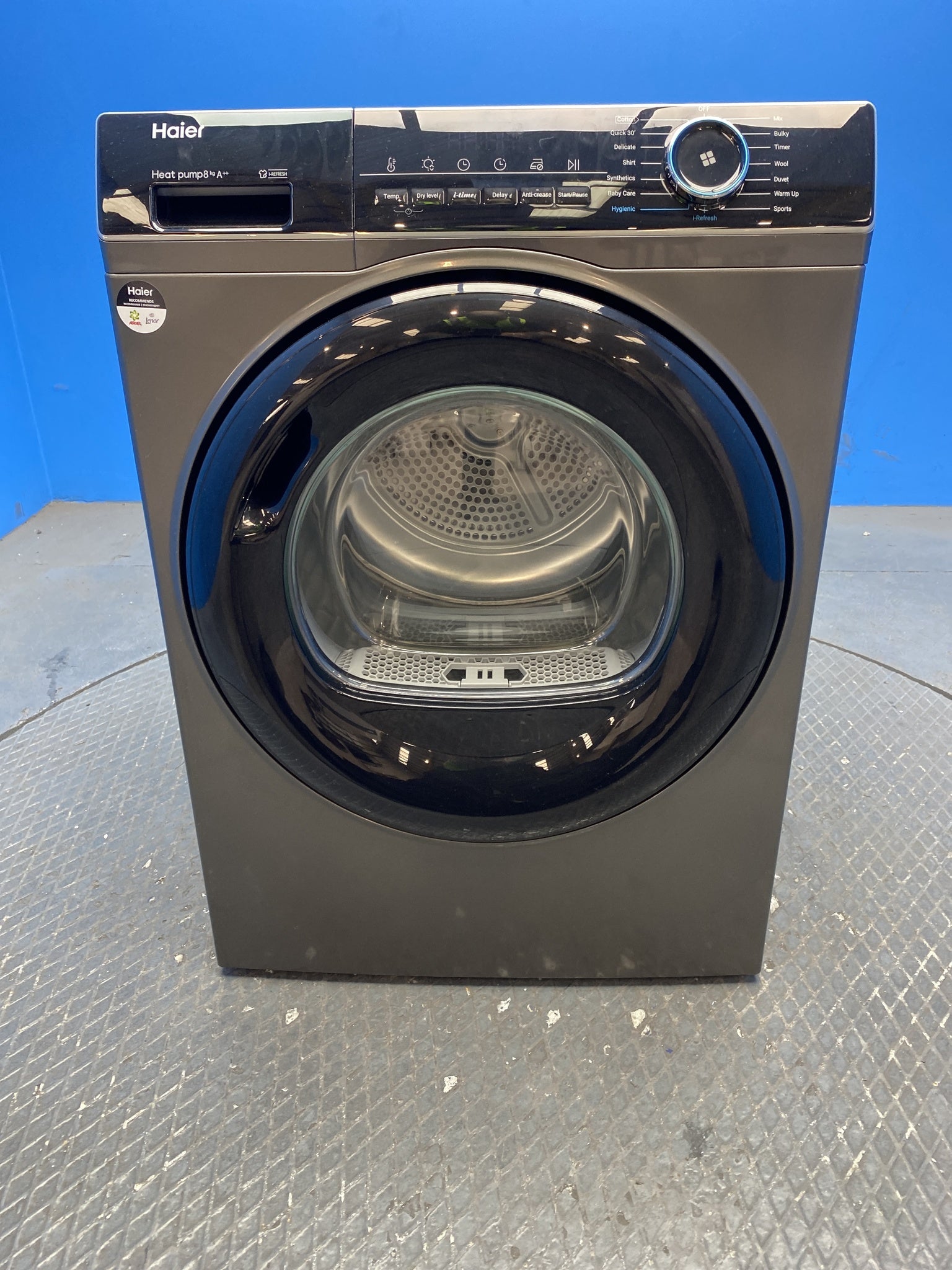 Haier HD80-A2939S I-Pro Series 3 8kg Heat Pump Tumble Dryer