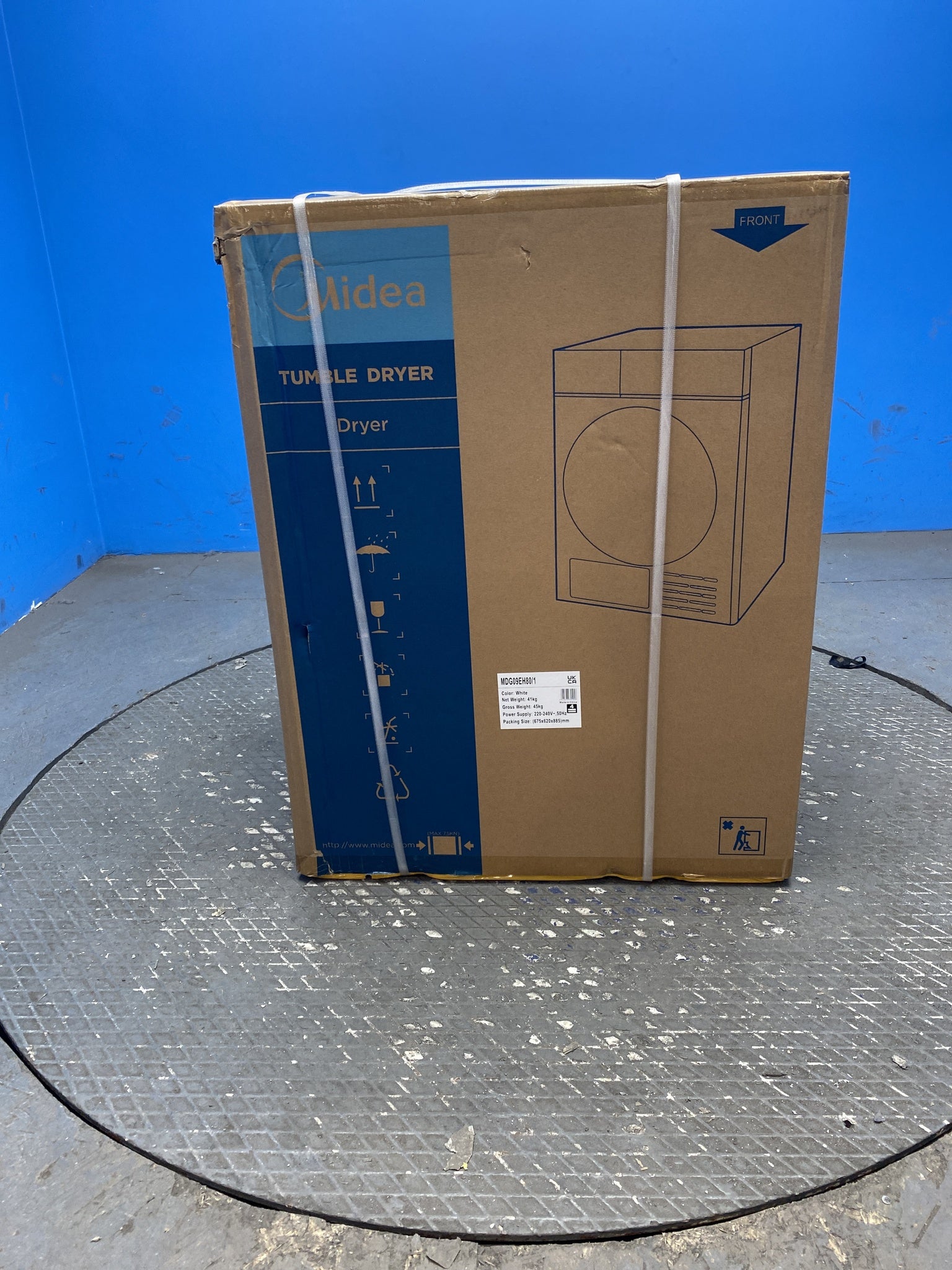 #GRC-158-890 - Midea MDG09EH80 8kg Heat Pump Tumble Dryer