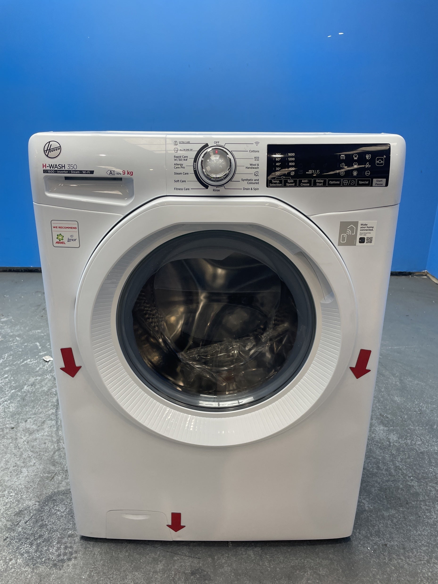 #GRC-160-096 - Hoover H-WASH 350 H3WPS696TAM6-80 9kg 1600rpm Washing Machine