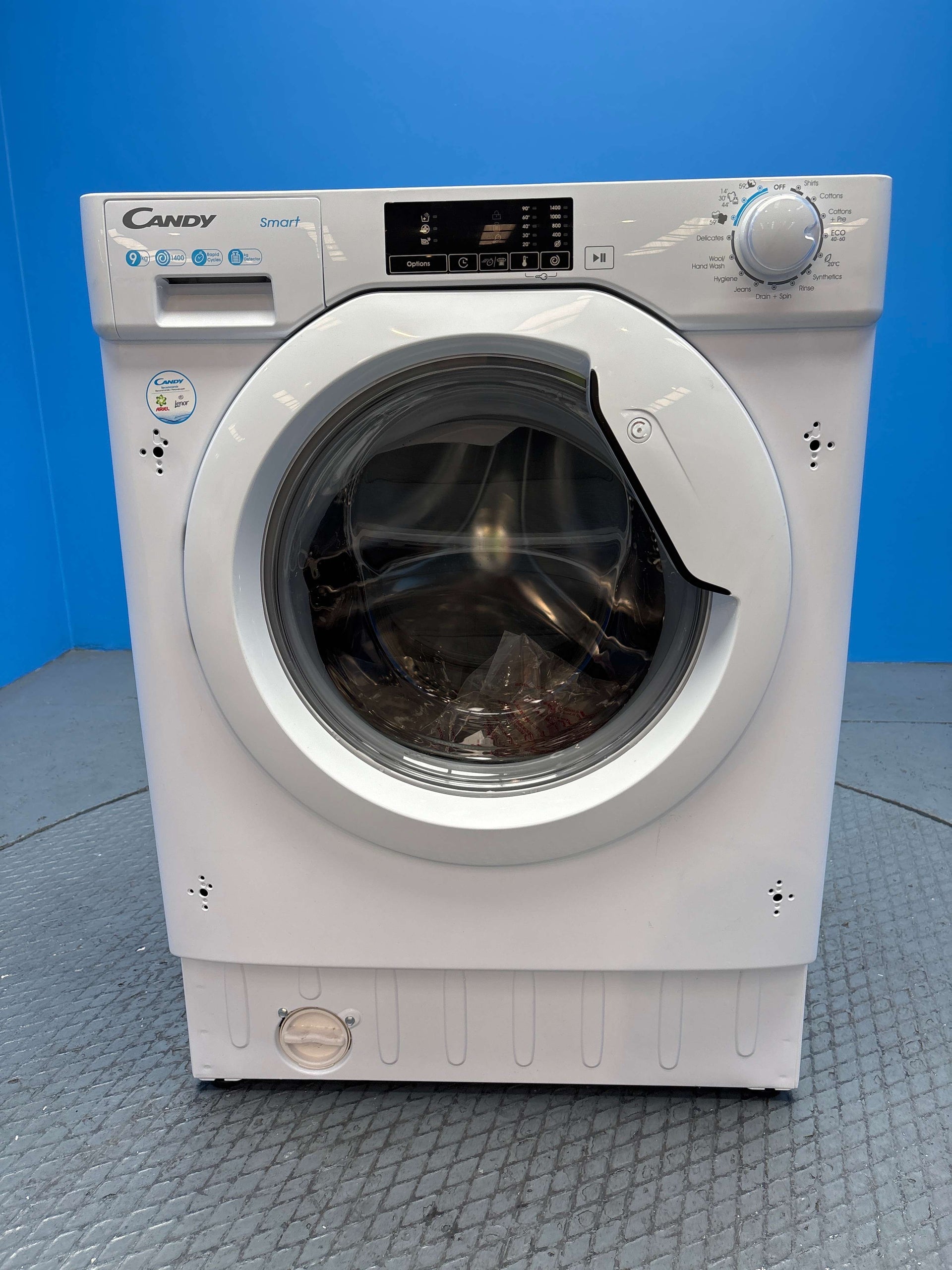 Candy CBW49D1W4 Integrated 9kg 1400 Spin Washing Machine