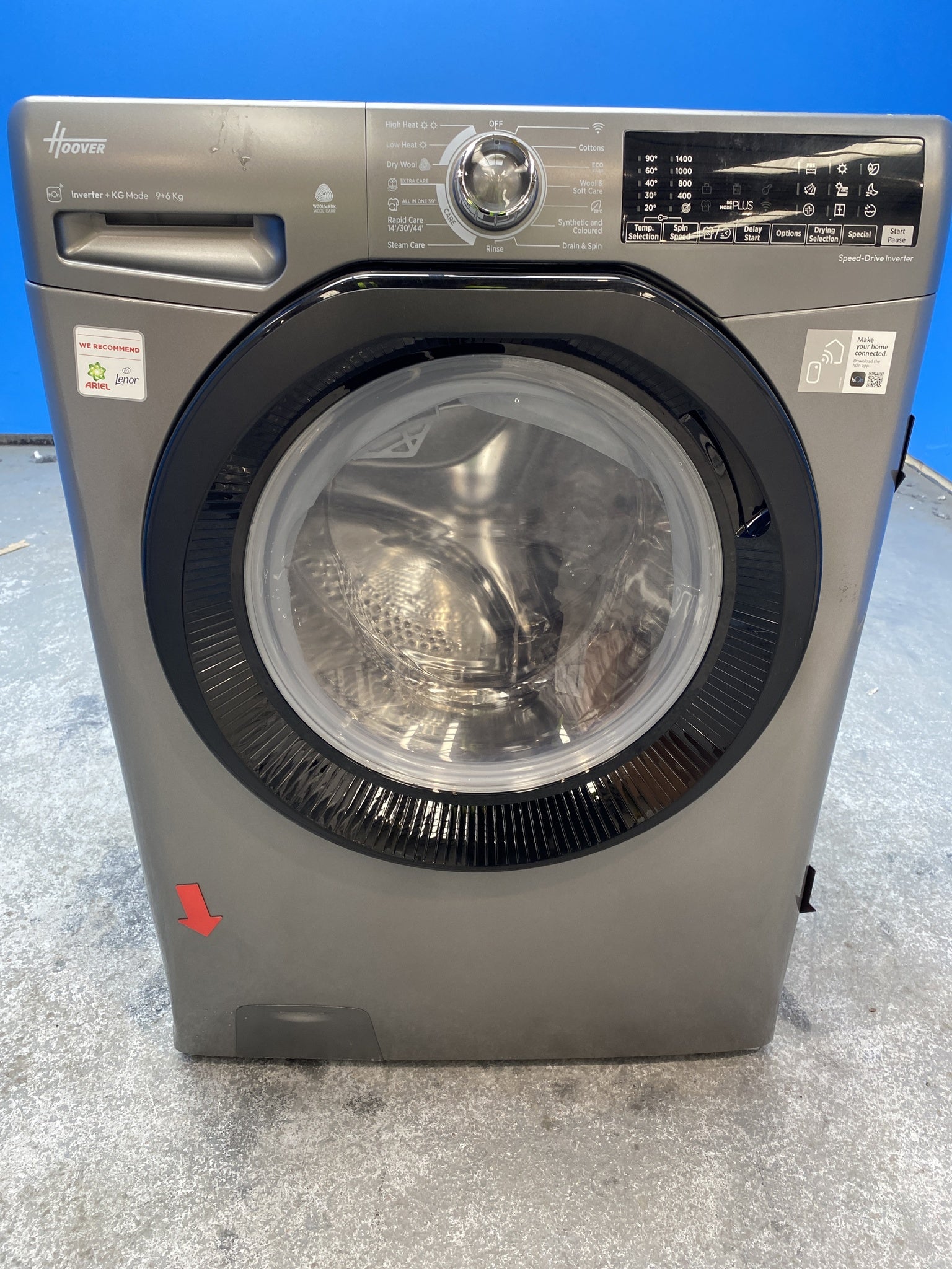#GRC-157-946 - Hoover H3DPS4966TAMBR80 9kg / 6kg 1400 Spin Washer Dryer