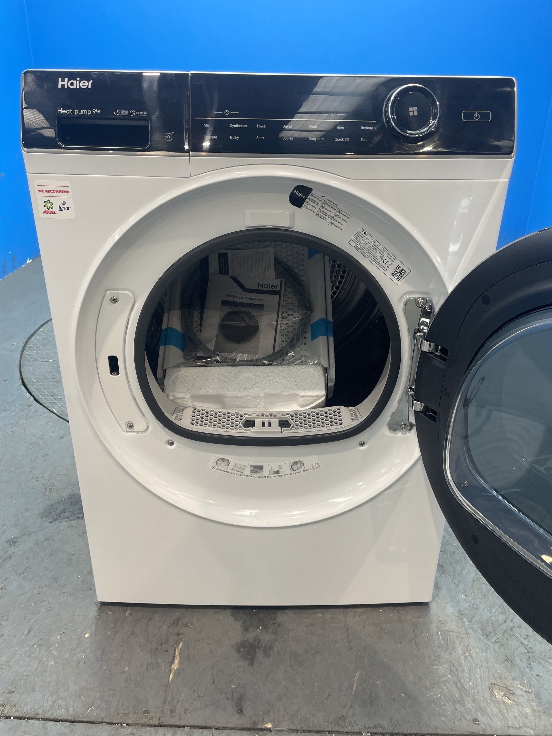 #GRC-155-096 - Haier HD90-A3Q979U1 I-Pro Series 7 Plus 9kg Heat Pump Dryer