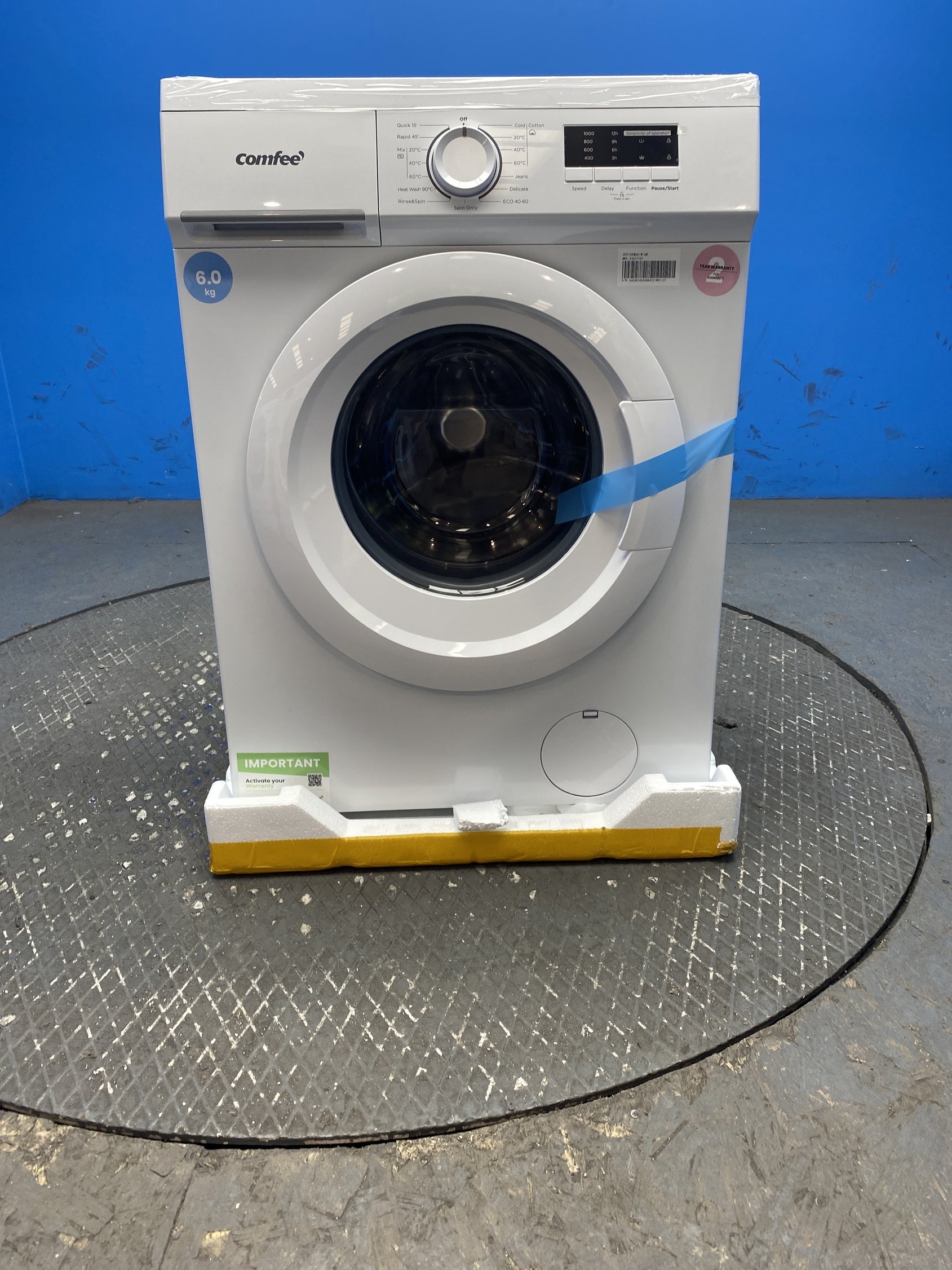 #GRC-158-901 - Comfee CFE10EW60/W Slim 6kg 1000rpm Washing Machine