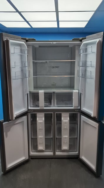 #GRC-163-415 - Haier American Style Fridge Freezer – 528L, Platinum Inox