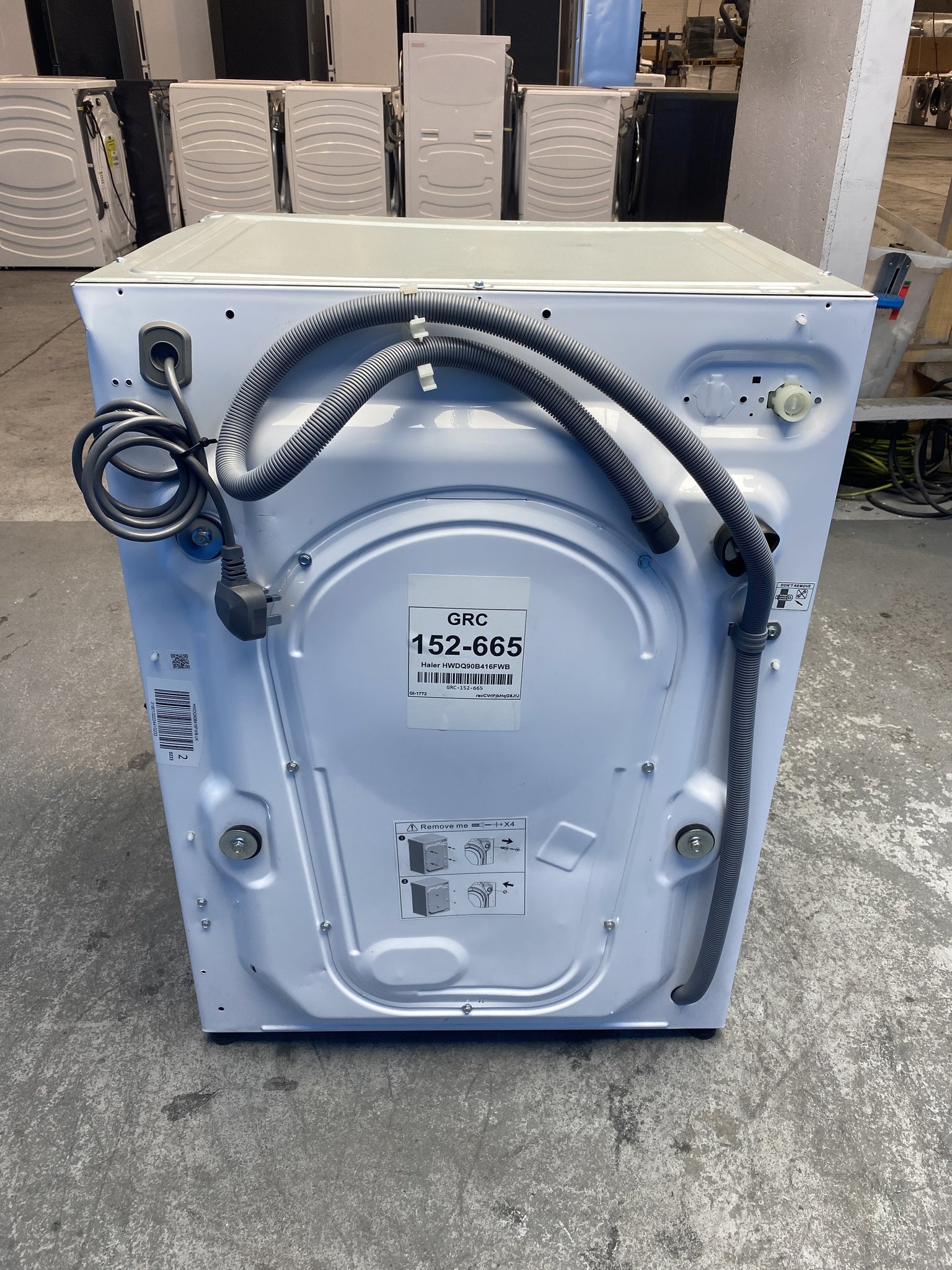 #GRC-152-665 - Haier HWDQ90B416FWB Built-in Series 4 9kg / 5kg 1600 Spin Washer Dryer