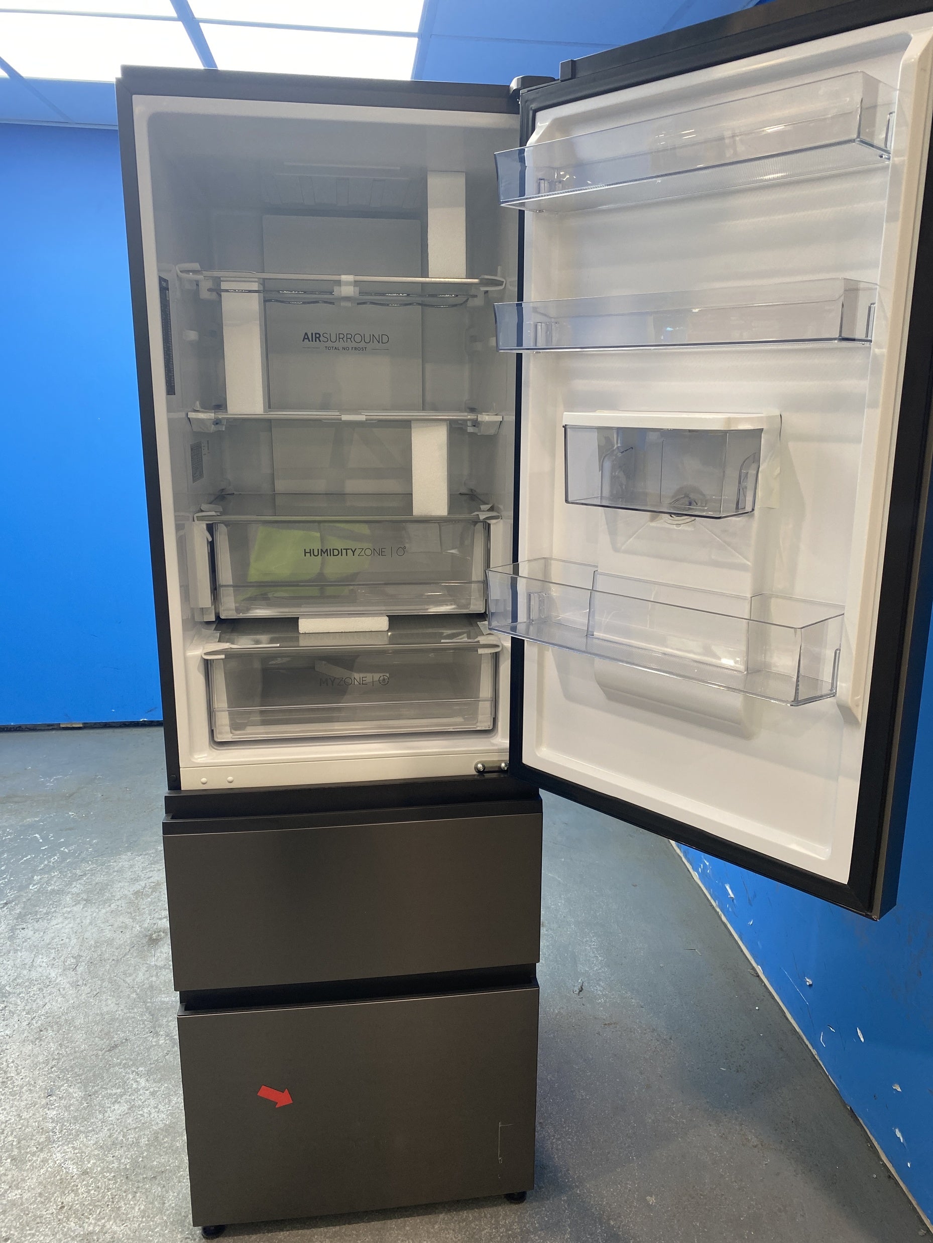 #GRC-157-077 - Haier HTW5618EWMP 357L Series 5 60cm 3D No Frost Fridge Freezer