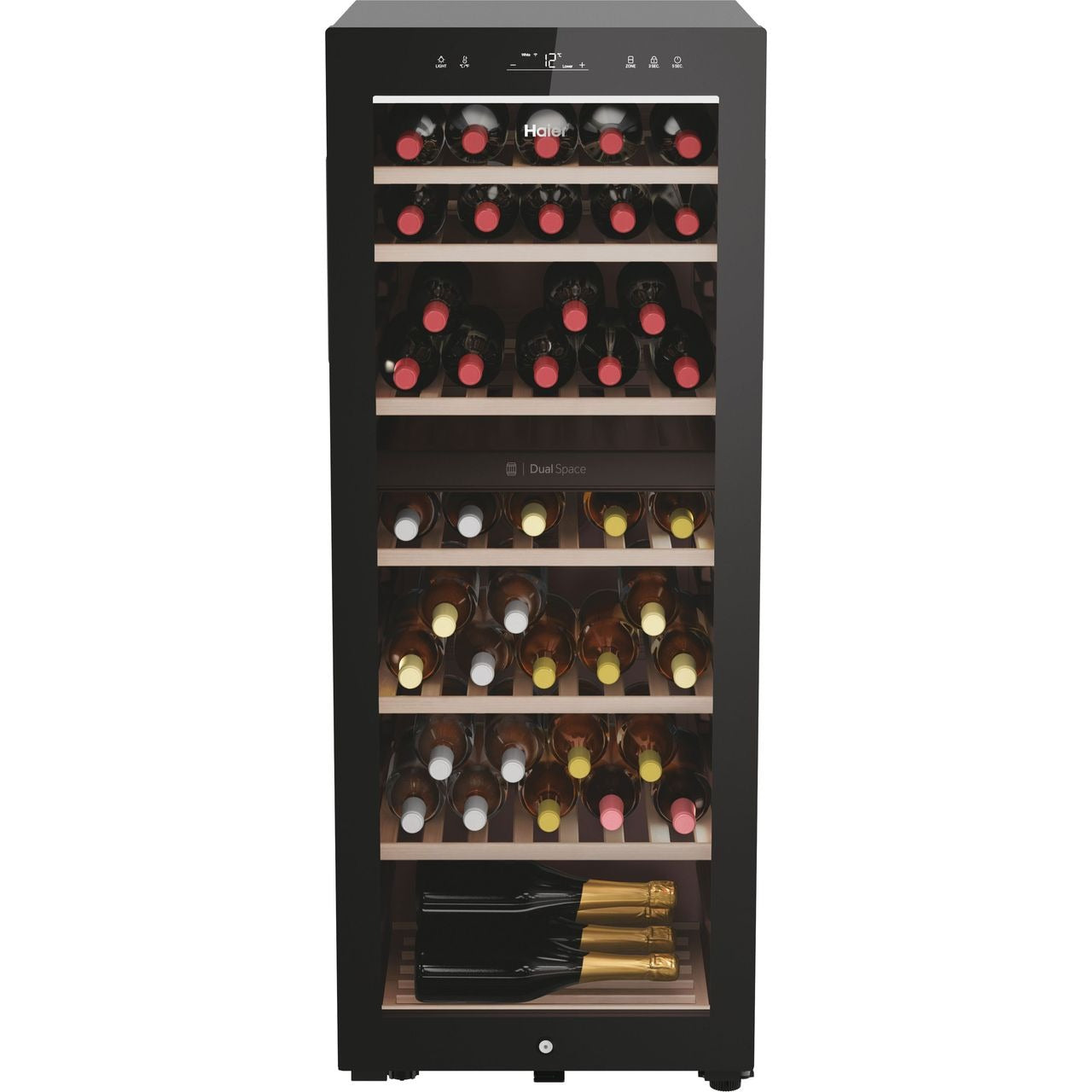 Haier HWS77GDAU1 77 Bottle Dual Zone Wine Cooler – Renew 2 U