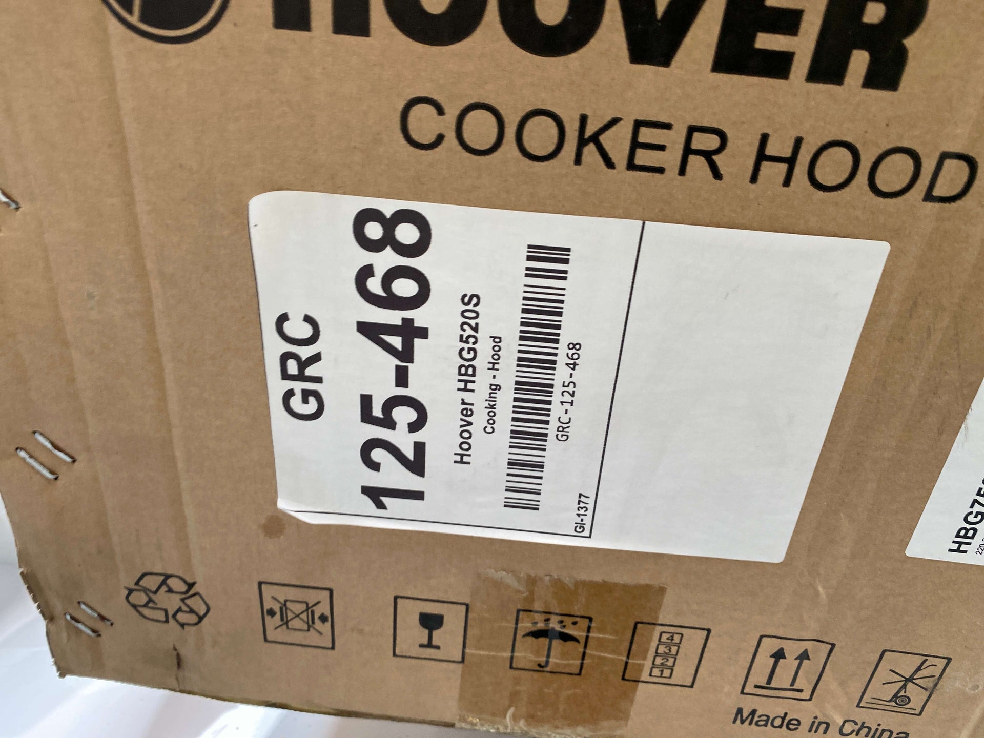 Hoover HBG520S Built-in 52cm Oven Hood Extractor Fan