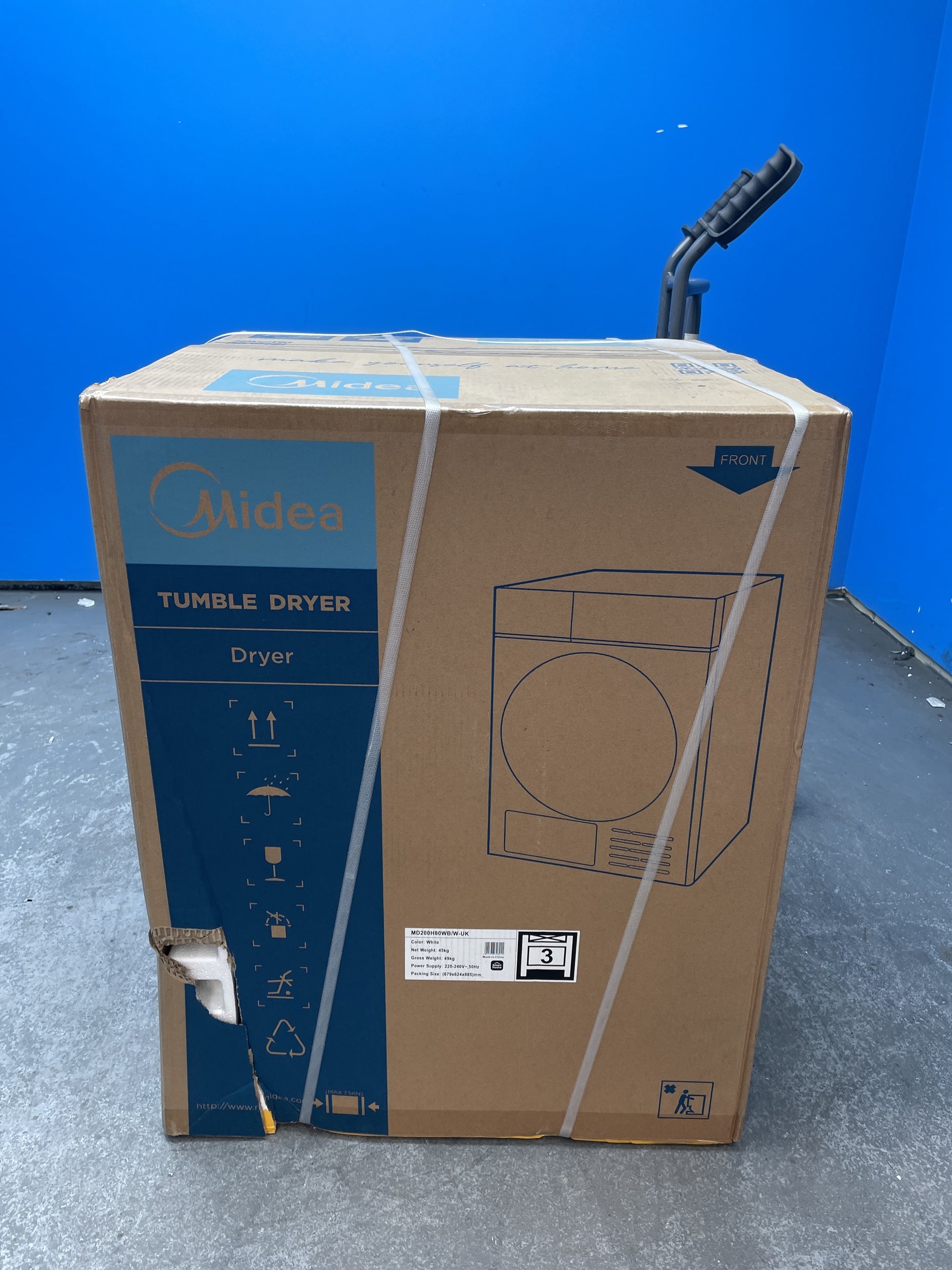 #GRC-159-953 - Midea MD200H80WB/W-UK 8kg Smart Sensor Heat Pump Tumble Dryer