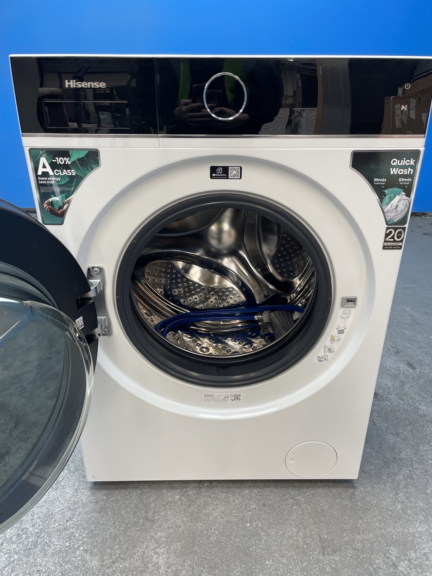 #GRC-157-809 - Hisense WF5I9043BWFS 9kg 140rpm KitchenFit Washing Machine