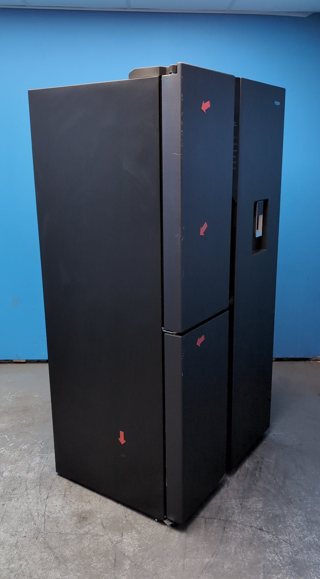 #GRC-163-452 - Haier American Style Fridge Freezer – 573L, Black, Total No Frost, Smart WiFi