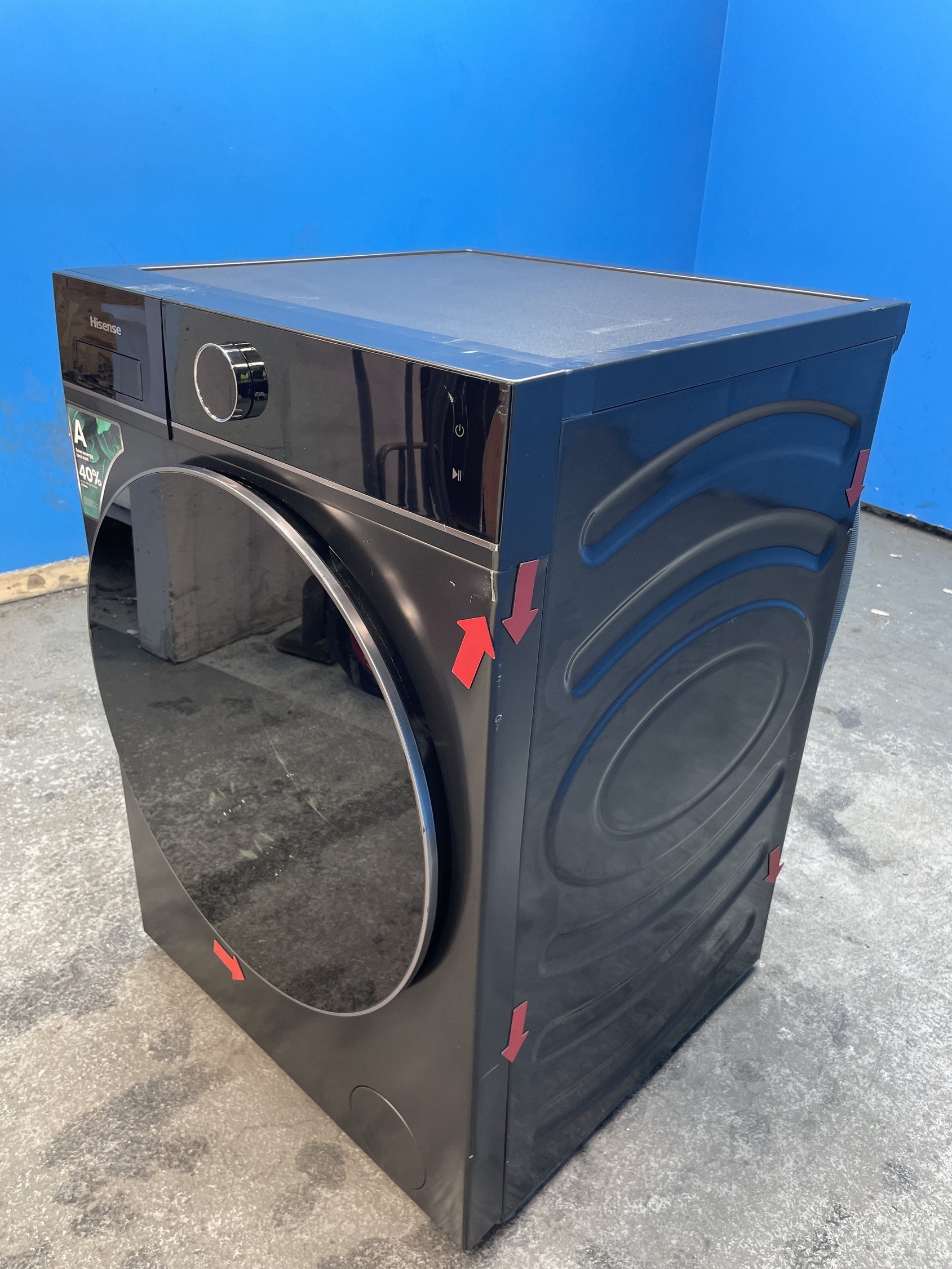 #GRC-158-114 - Hisense WF5I1245BBR 12kg 1400rpm KitchenFit Washing Machine in Black