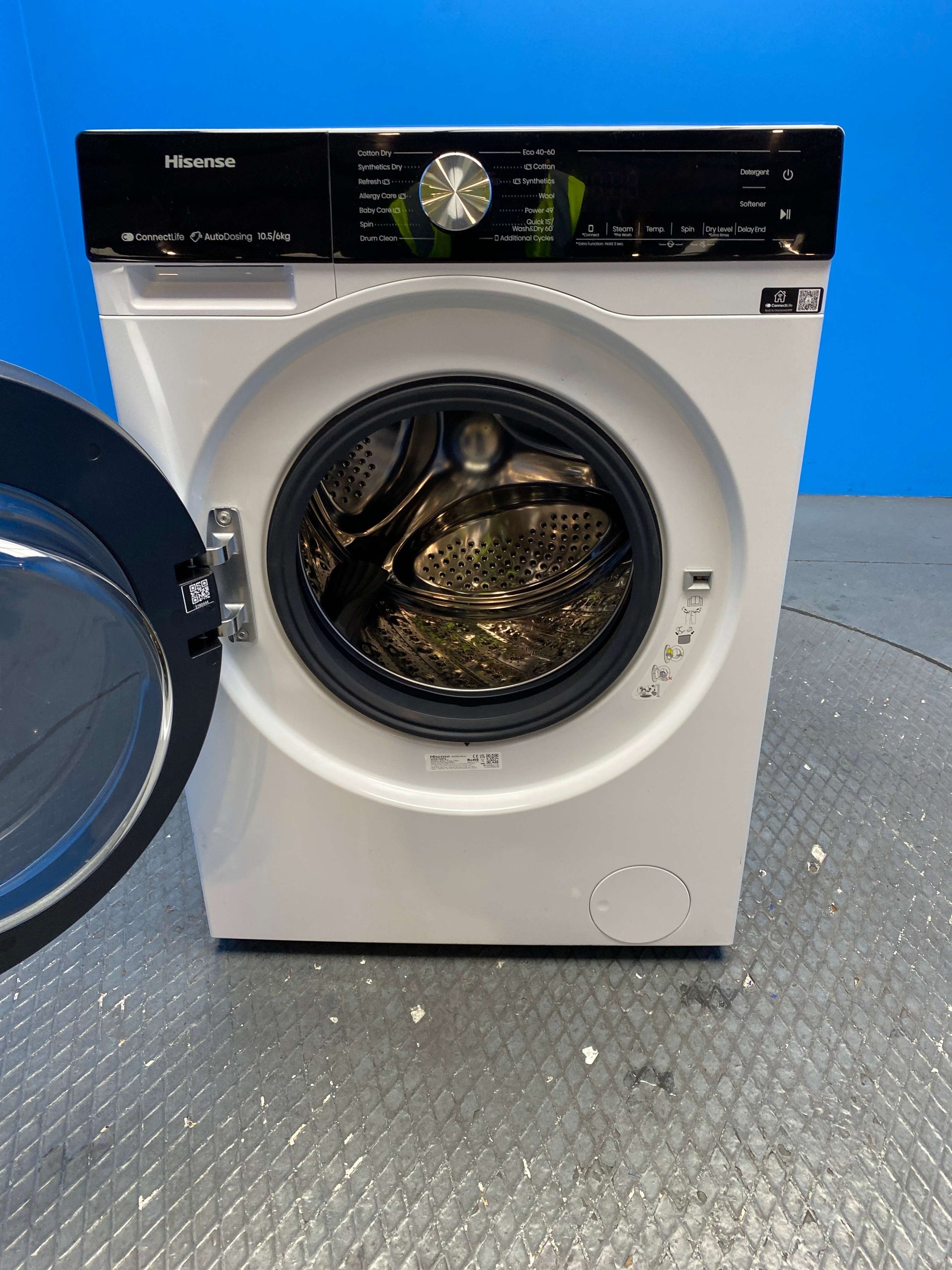 Hisense WD5S1045BW Series 5 10kg / 6kg 1400 Spin Washer Dryer