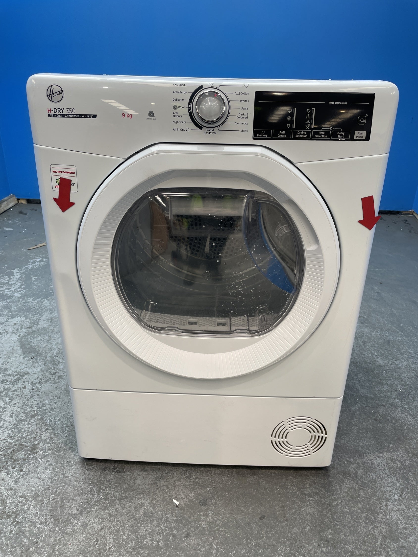 #GRC-157-673 - Hoover HRE C9TE-80 9kg Condenser Tumble Dryer with Wi-Fi