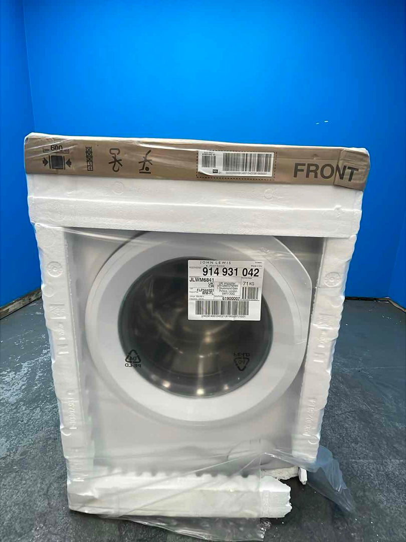 #GRC-161-480 - John Lewis 8kg 1400rpm Washing Machine – Anti-Allergy Vapour, 14 Min Quick Wash, White