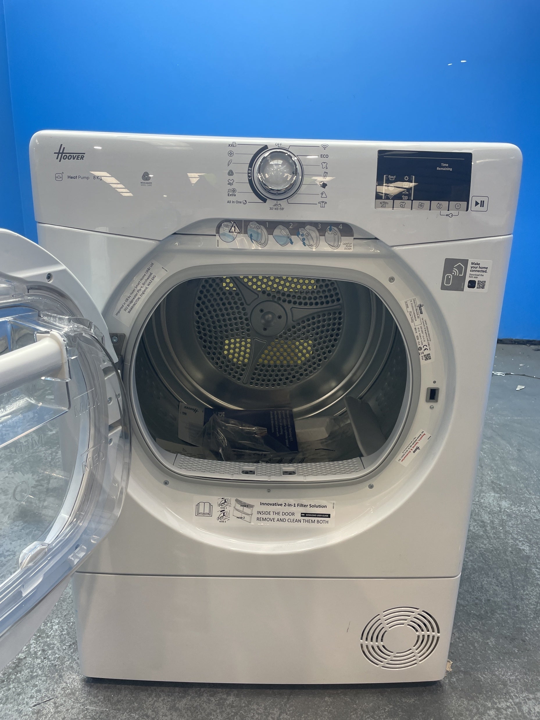 #GRC-159-326 - Hoover HLE H8A2DE-80 H-DRY 300 8kg Heat Pump Tumble Dryer