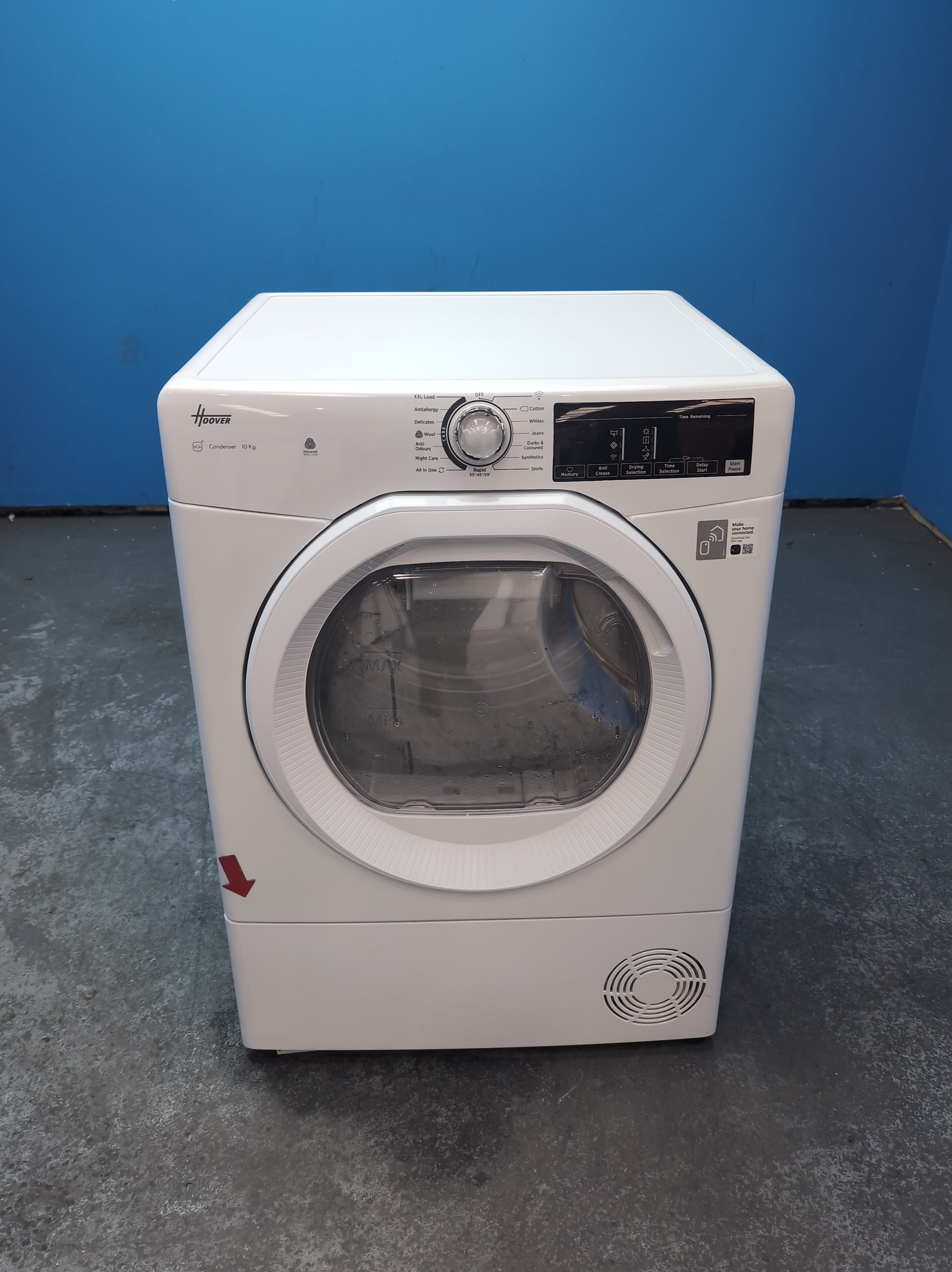 #GRC-164-392 - Hoover 10kg Condenser Tumble Dryer – Sensor Drying, White, B Energy Rating